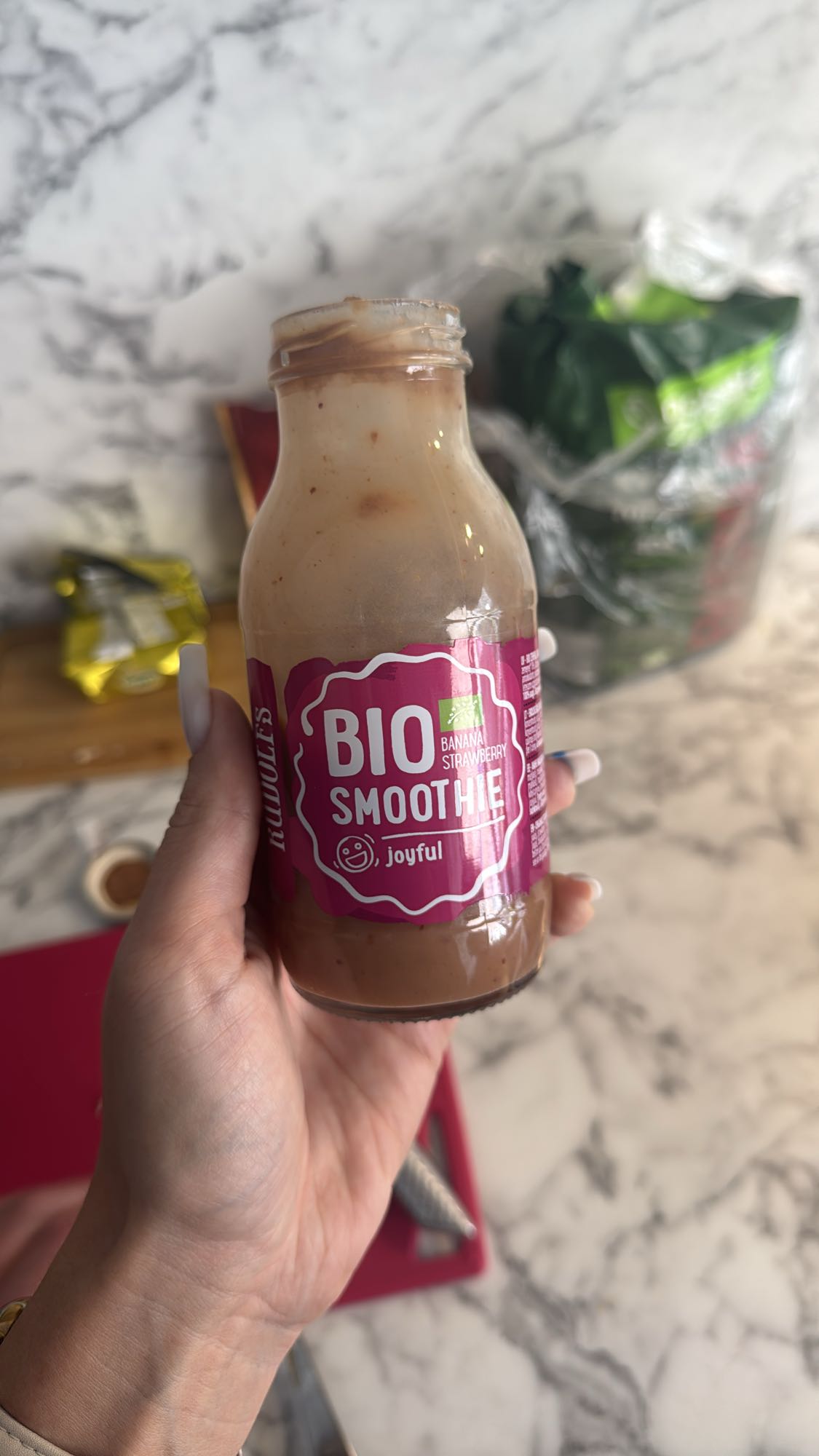 Смузи банан-клубника