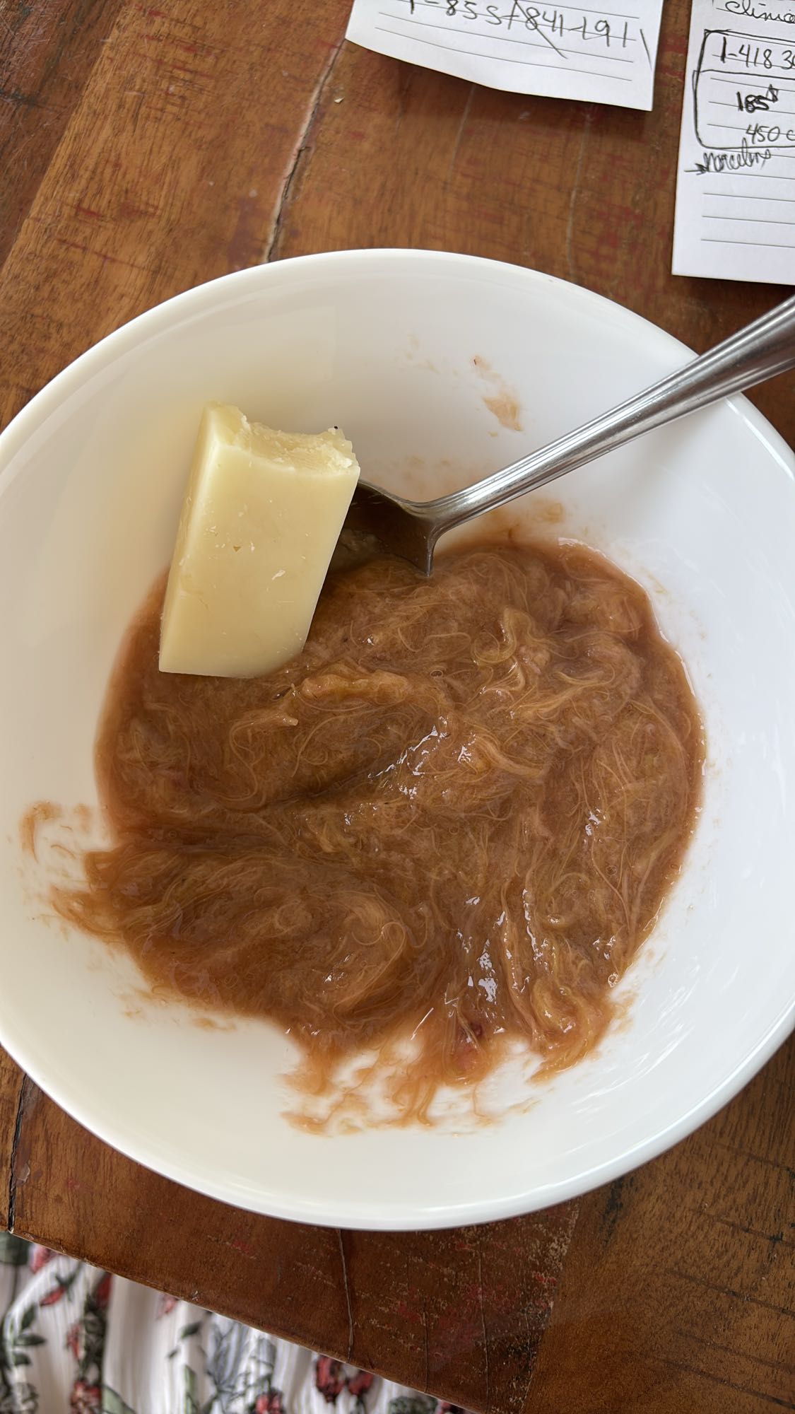 Compote de rhubarbe et fromage allégro