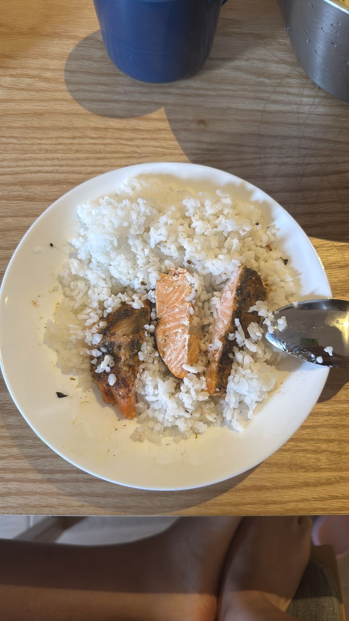 лосось с рисом и греческим йогуртом