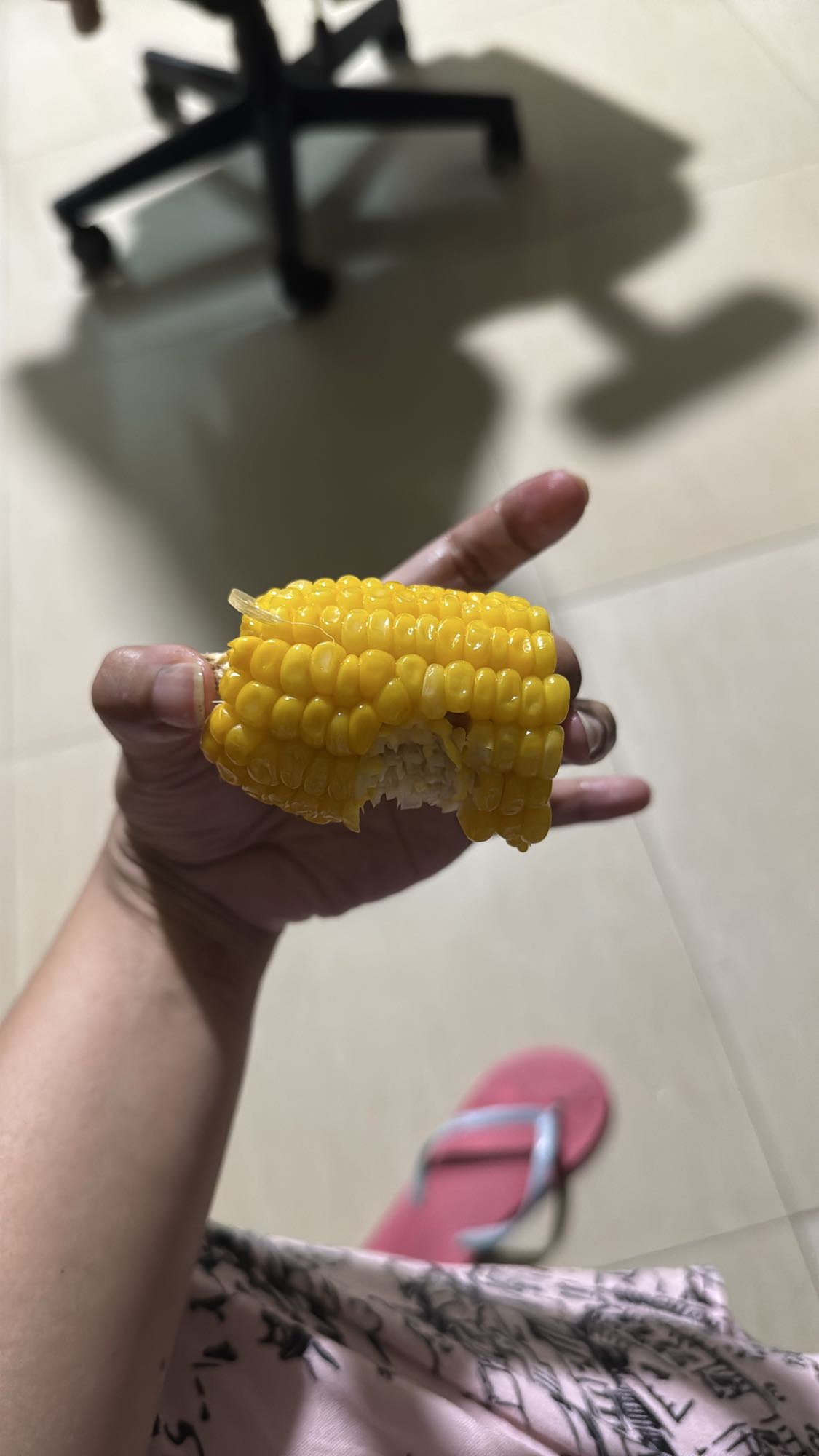 Boiled corn snack