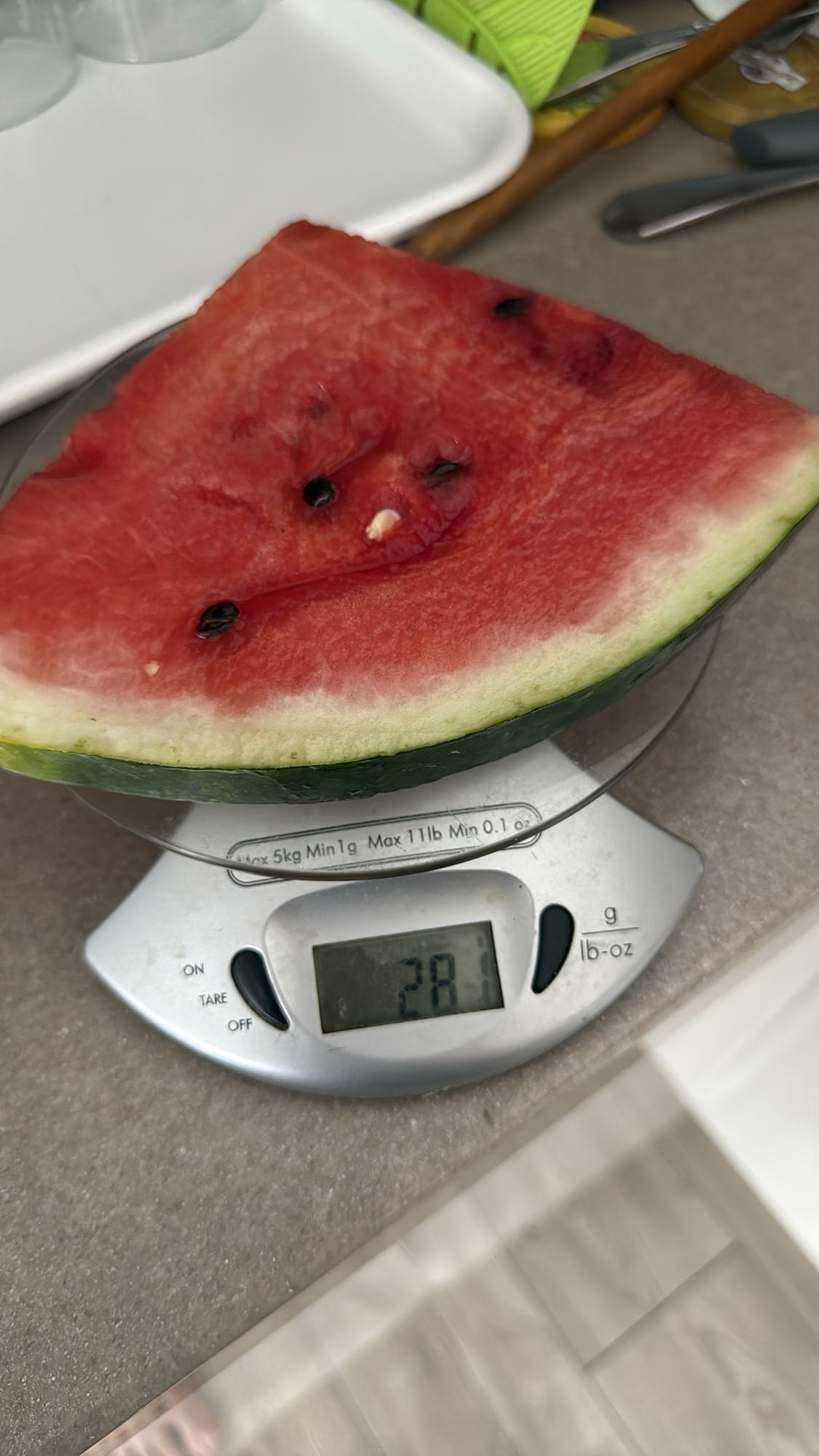 Felie de pepene roșu