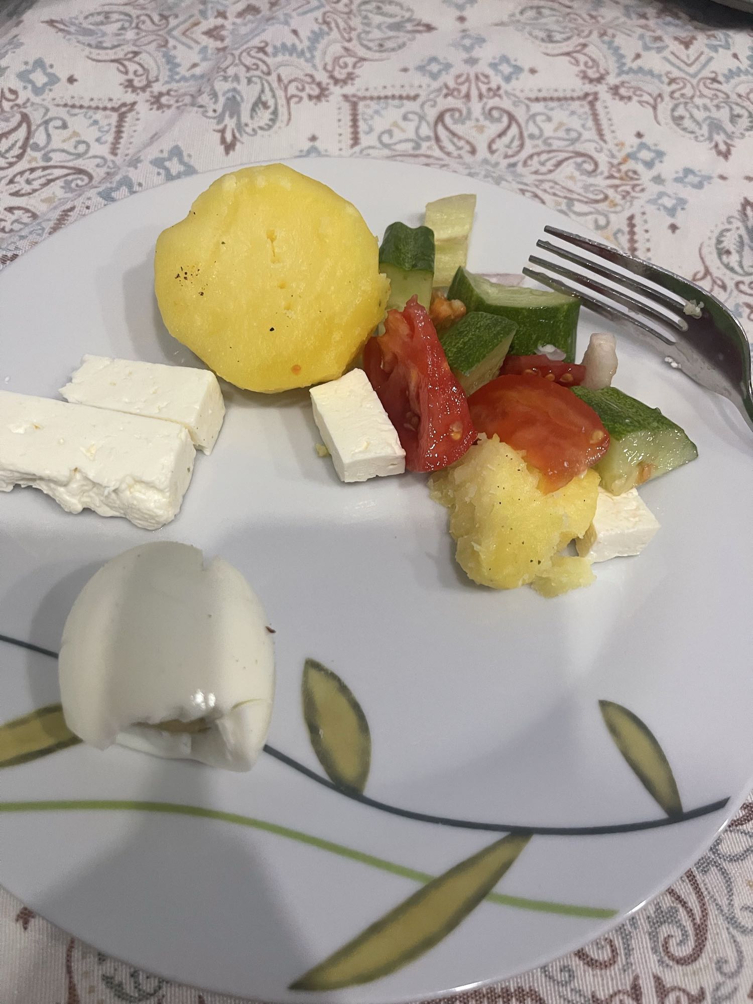 Egg, Potato, Feta & Salad Plate