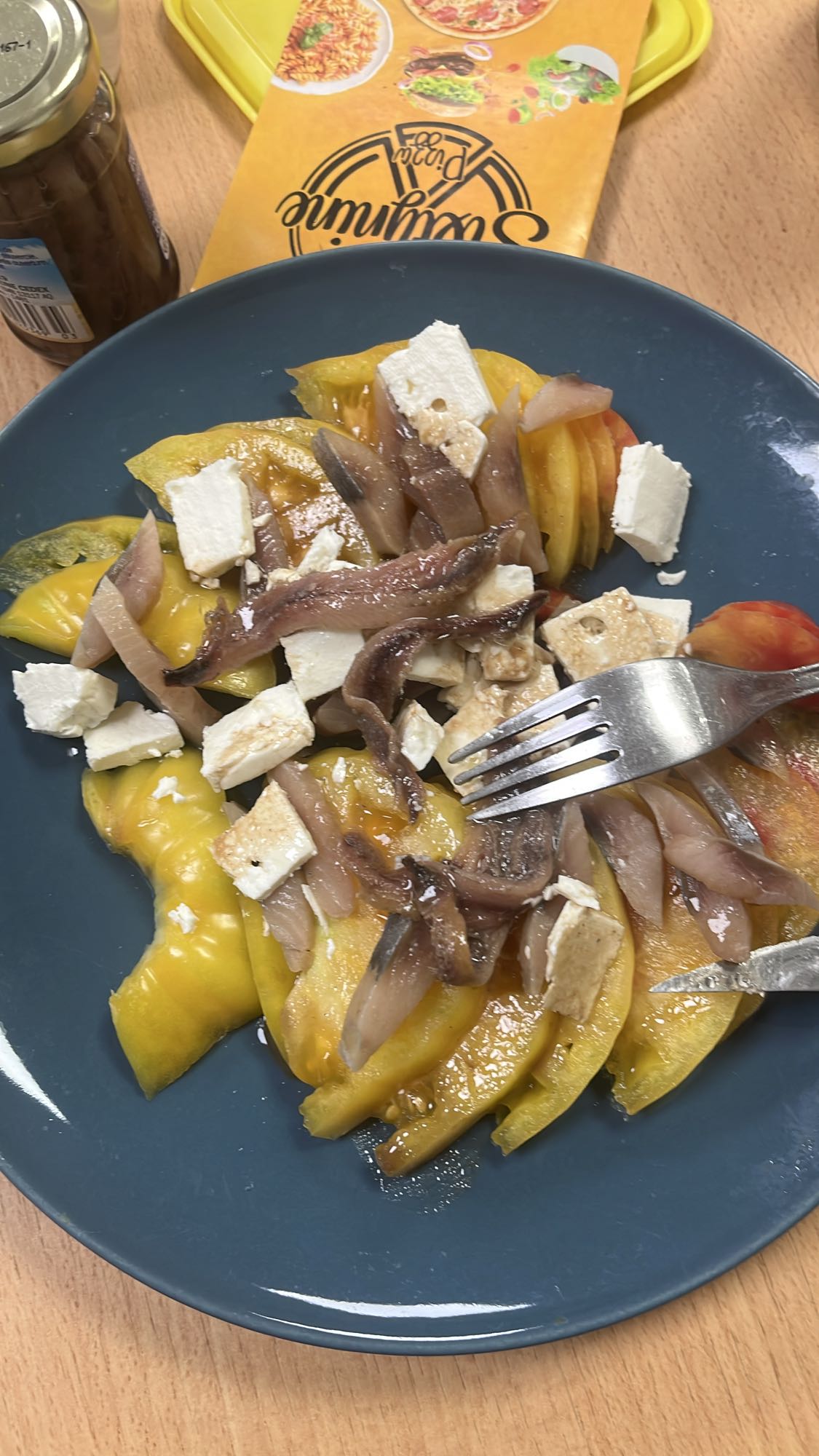 Salade tomate anchois feta