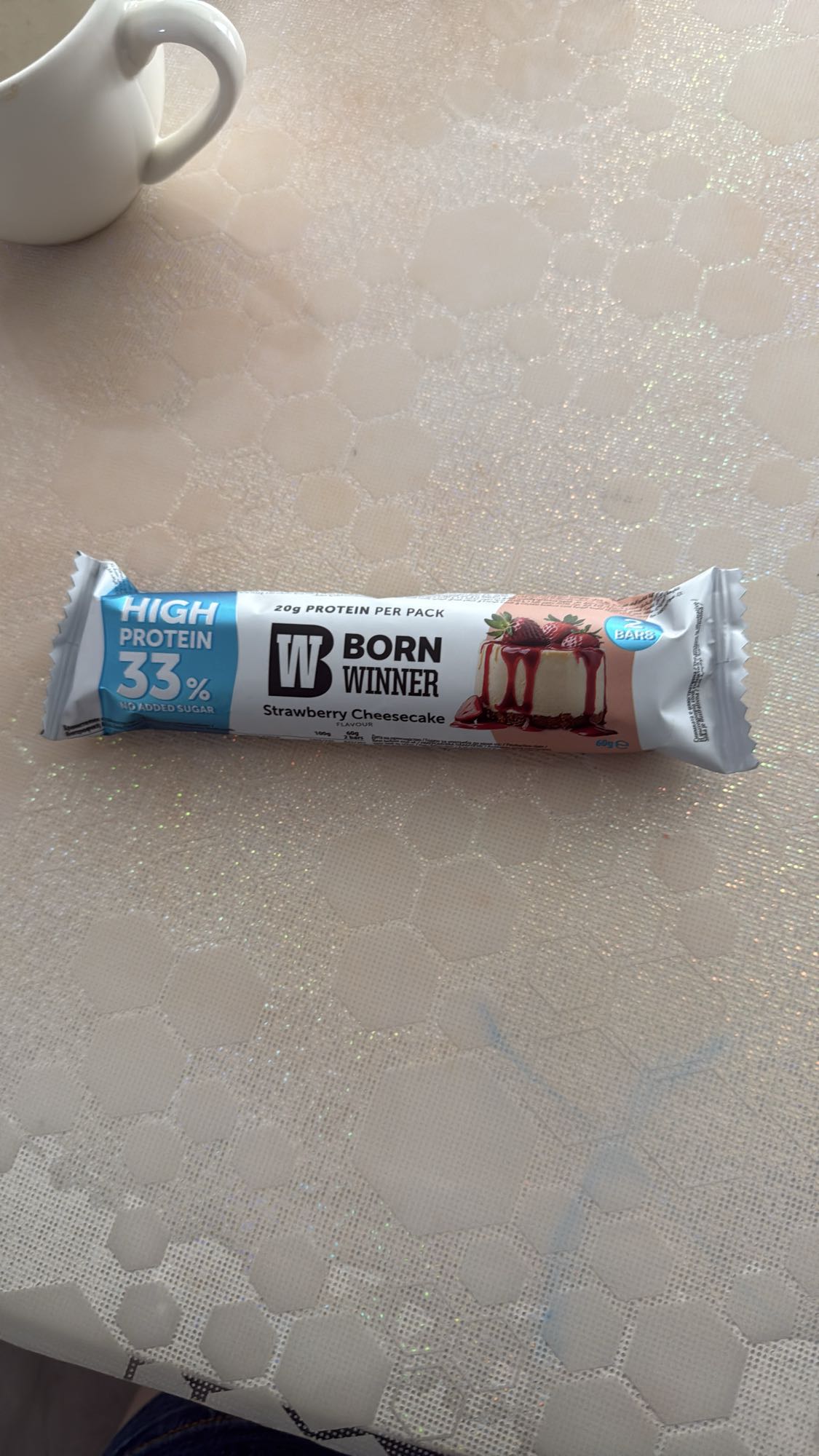 Baton proteic cheesecake