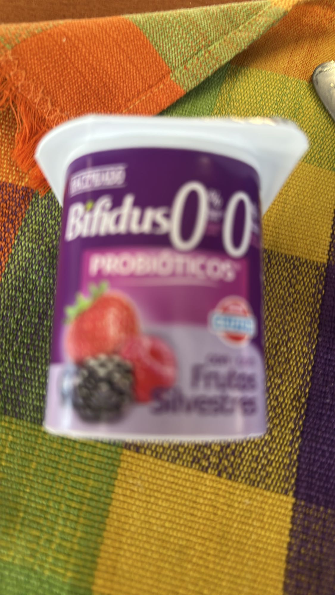 Iogurte bifidus frutas silvestres