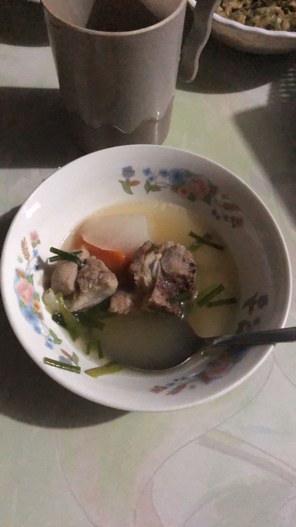 Pork rib vegetable soup