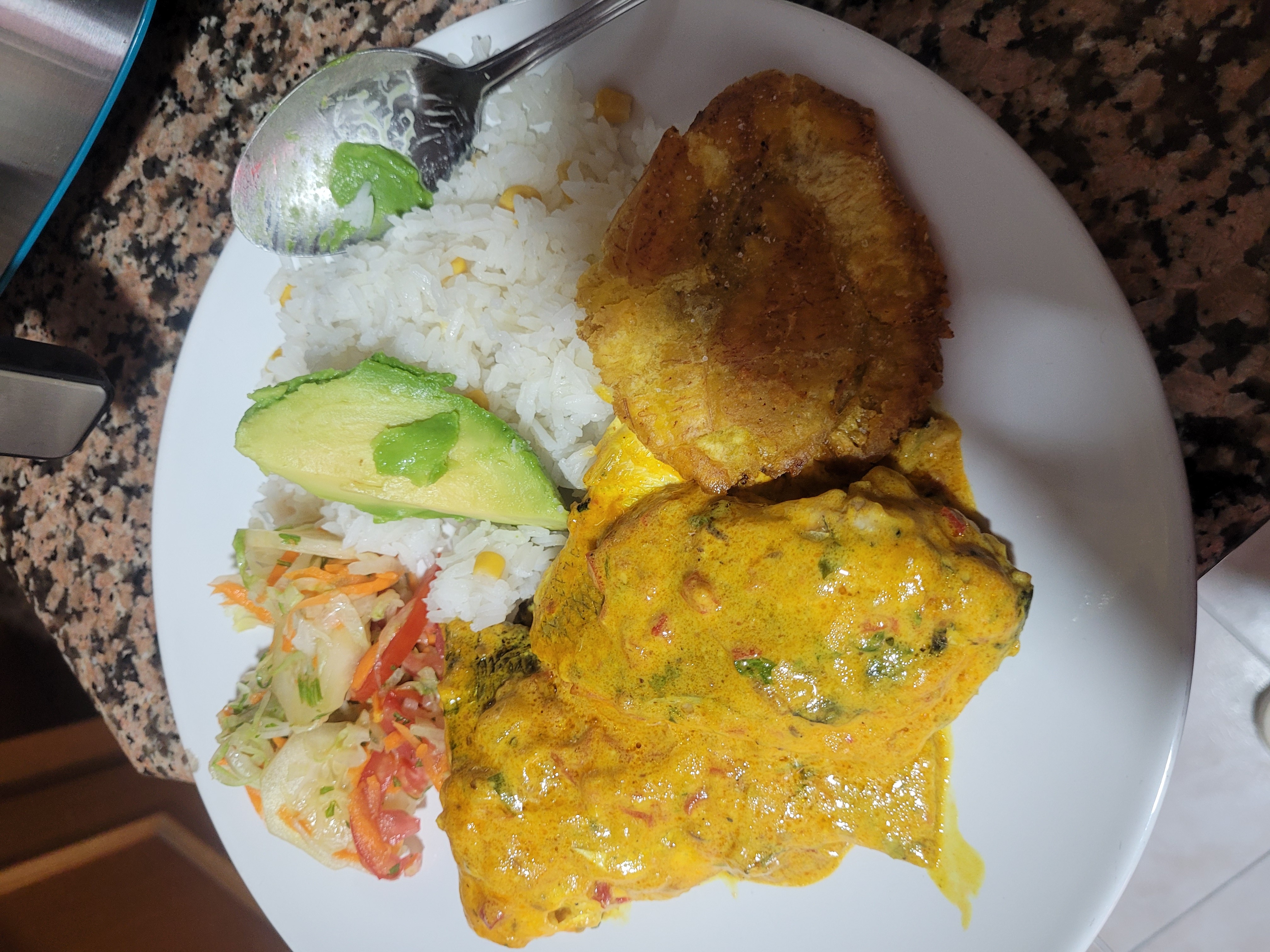 pollo en salsa con arroz