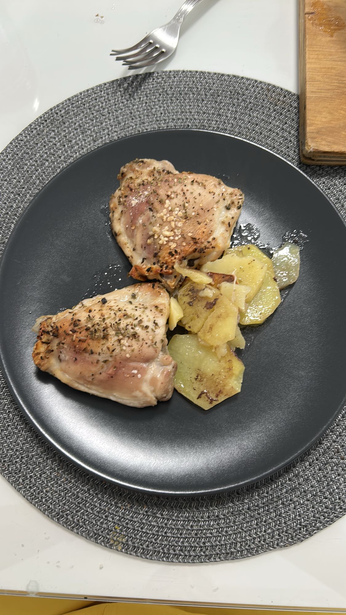 Pollo al horno con papas