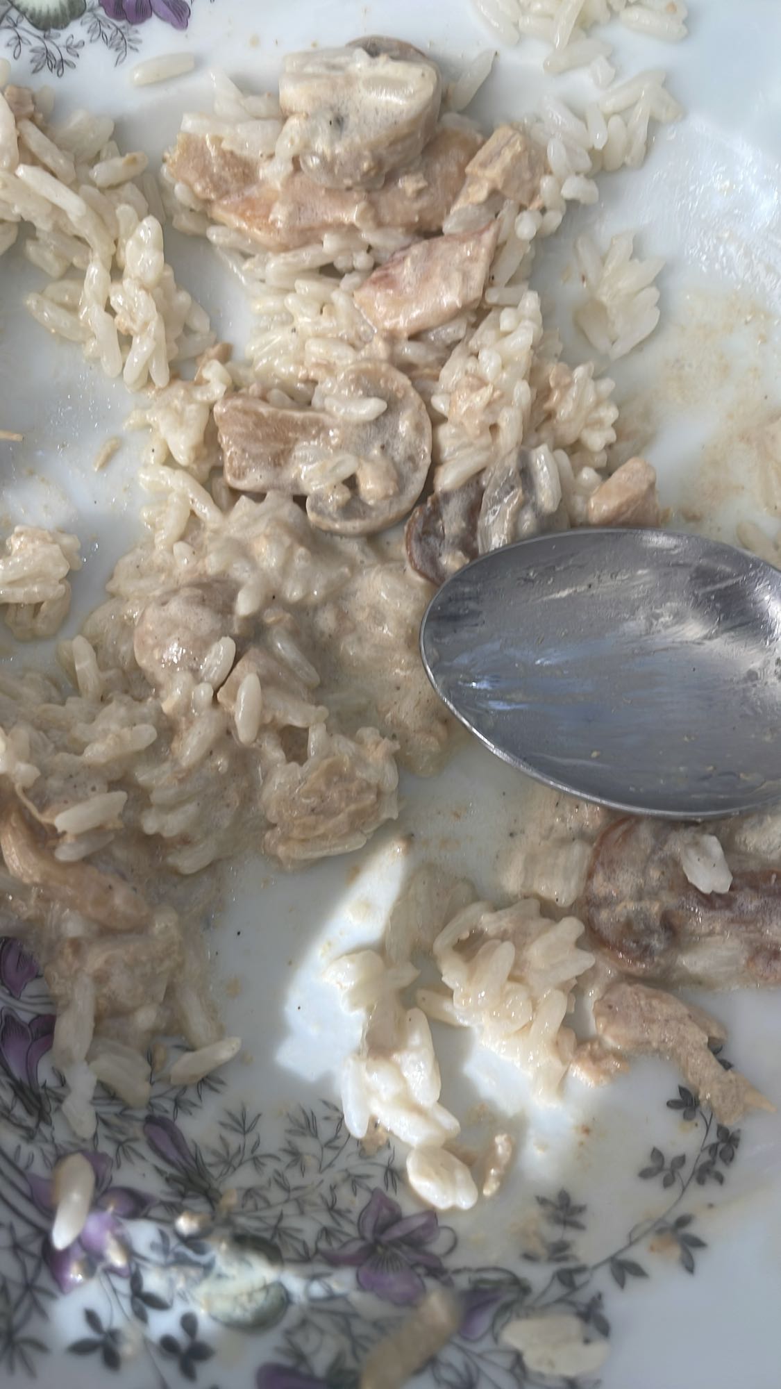 Creamy mushroom rice