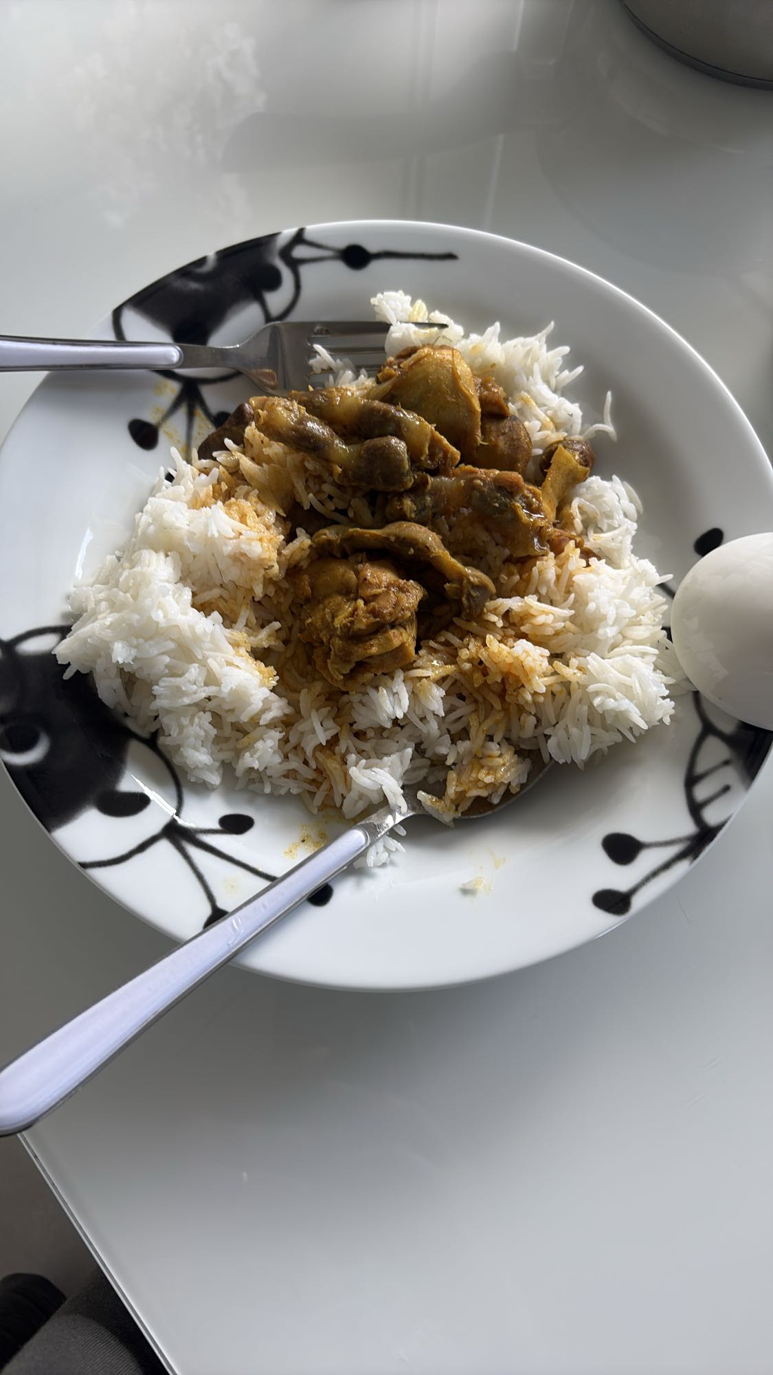 Chicken curry with rice