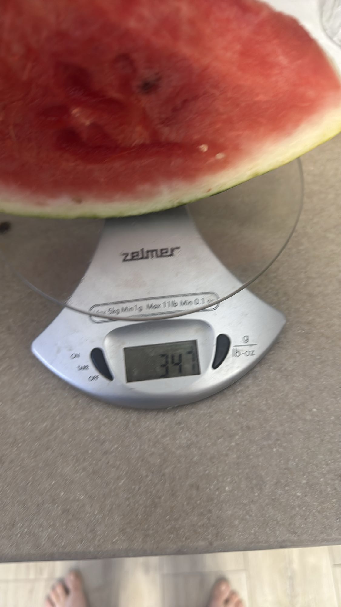 Felie de pepene roșu