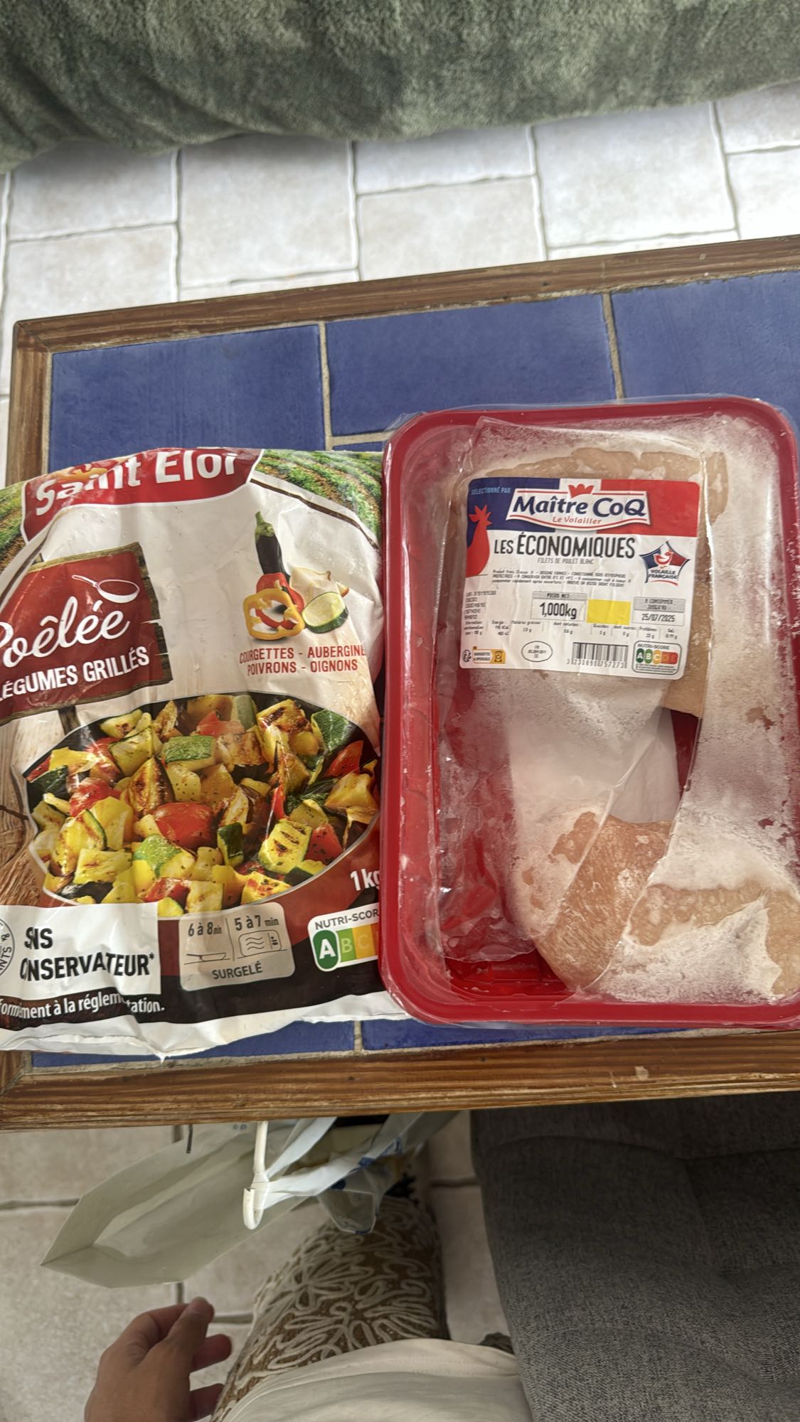 Poulet et légumes grillés