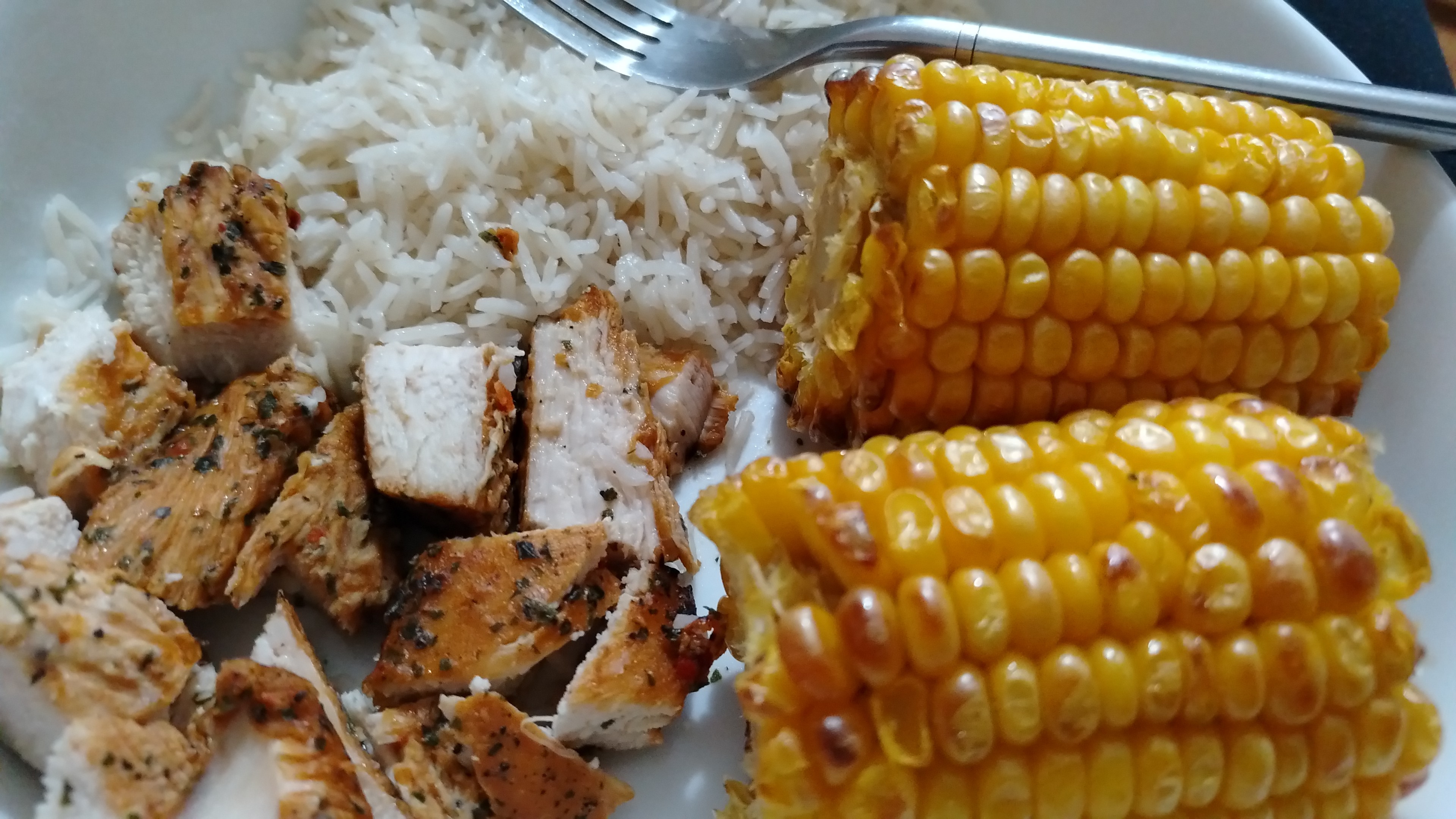 Grilled Chicken with Rice & Corn