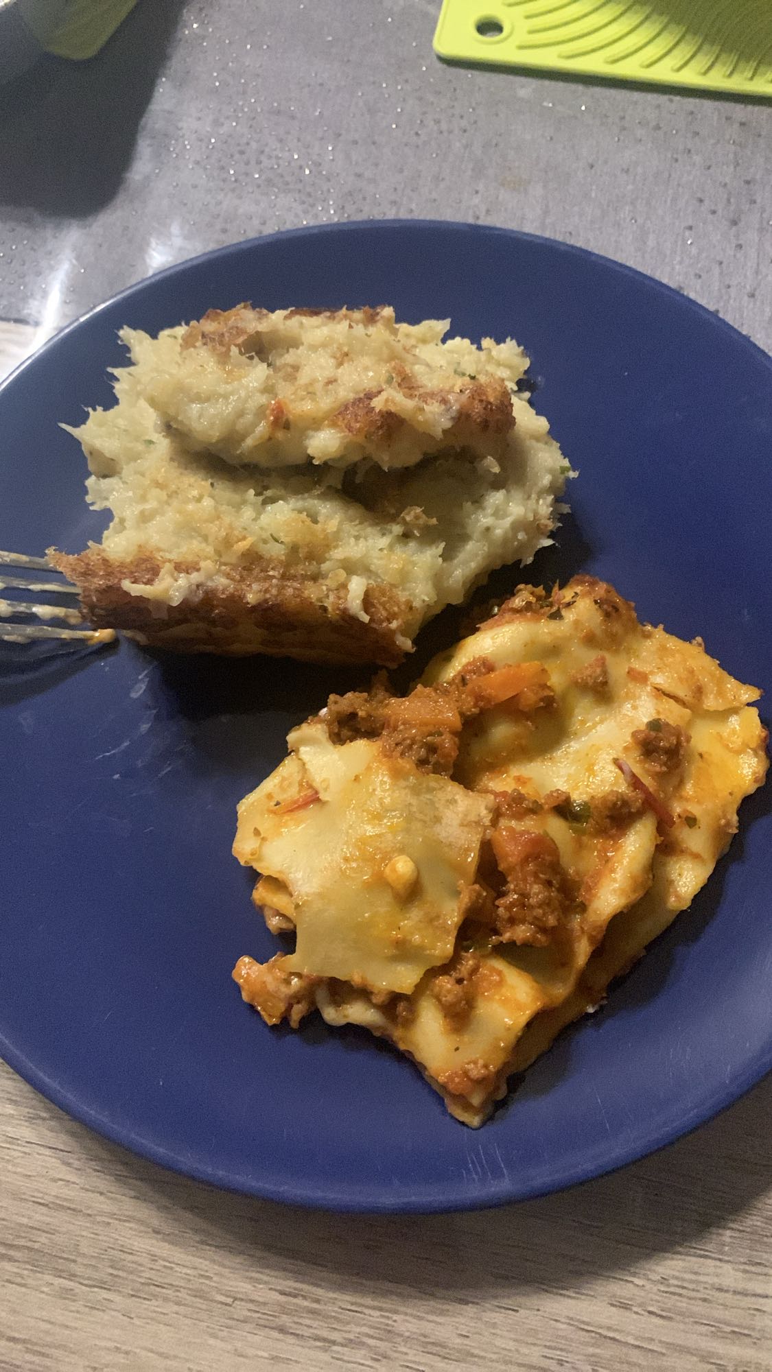 Lasagne et brandade de morue