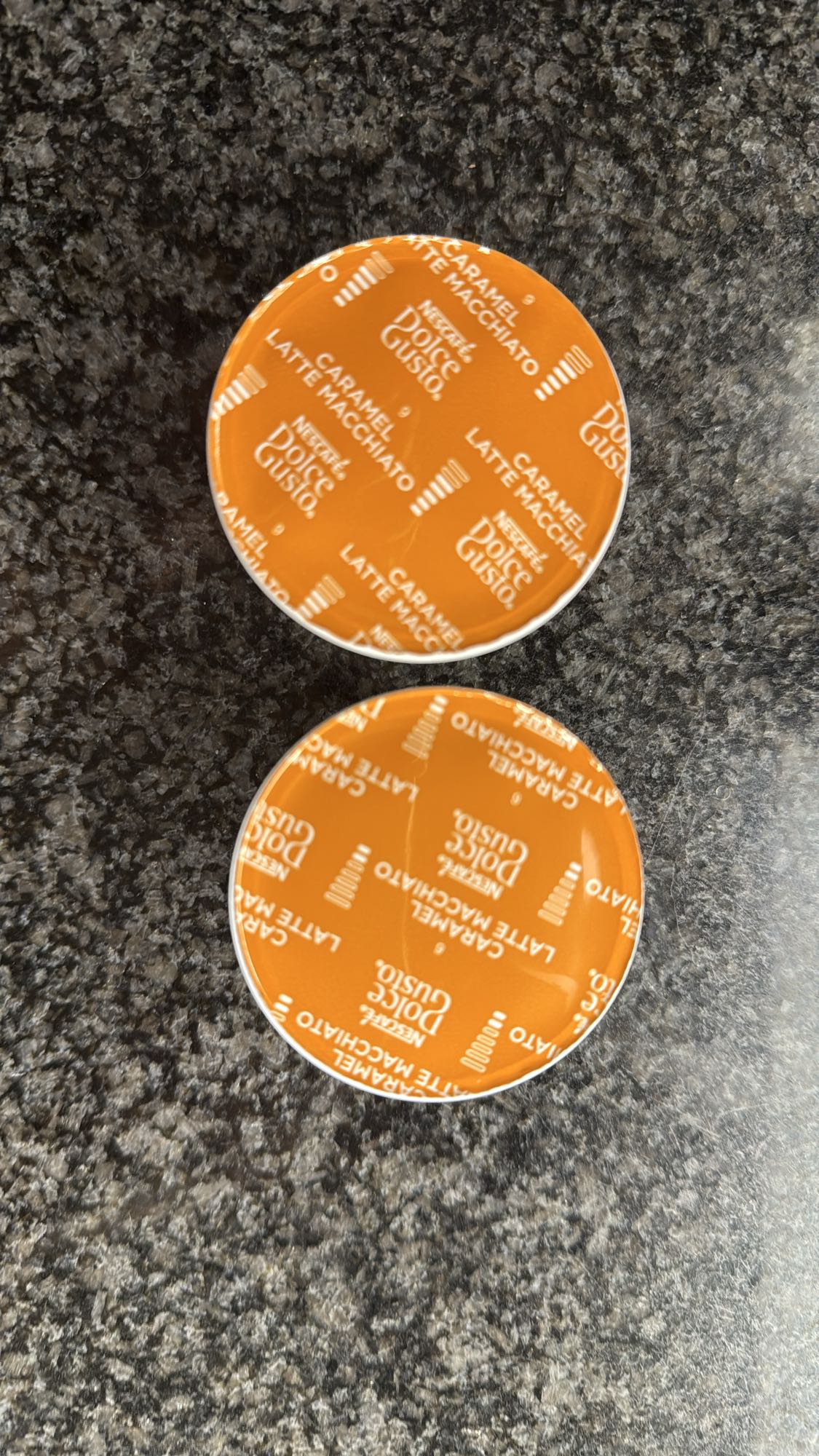 Caramel latte macchiato cups