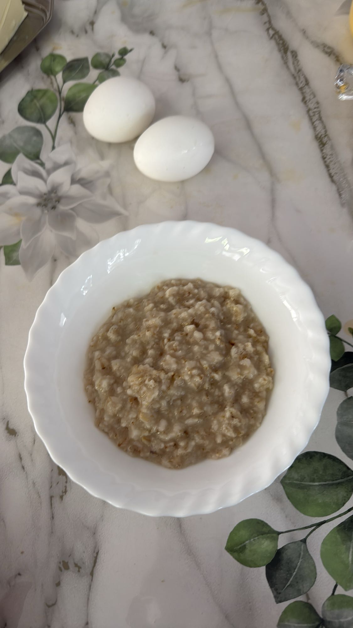 овсянка с яйцами