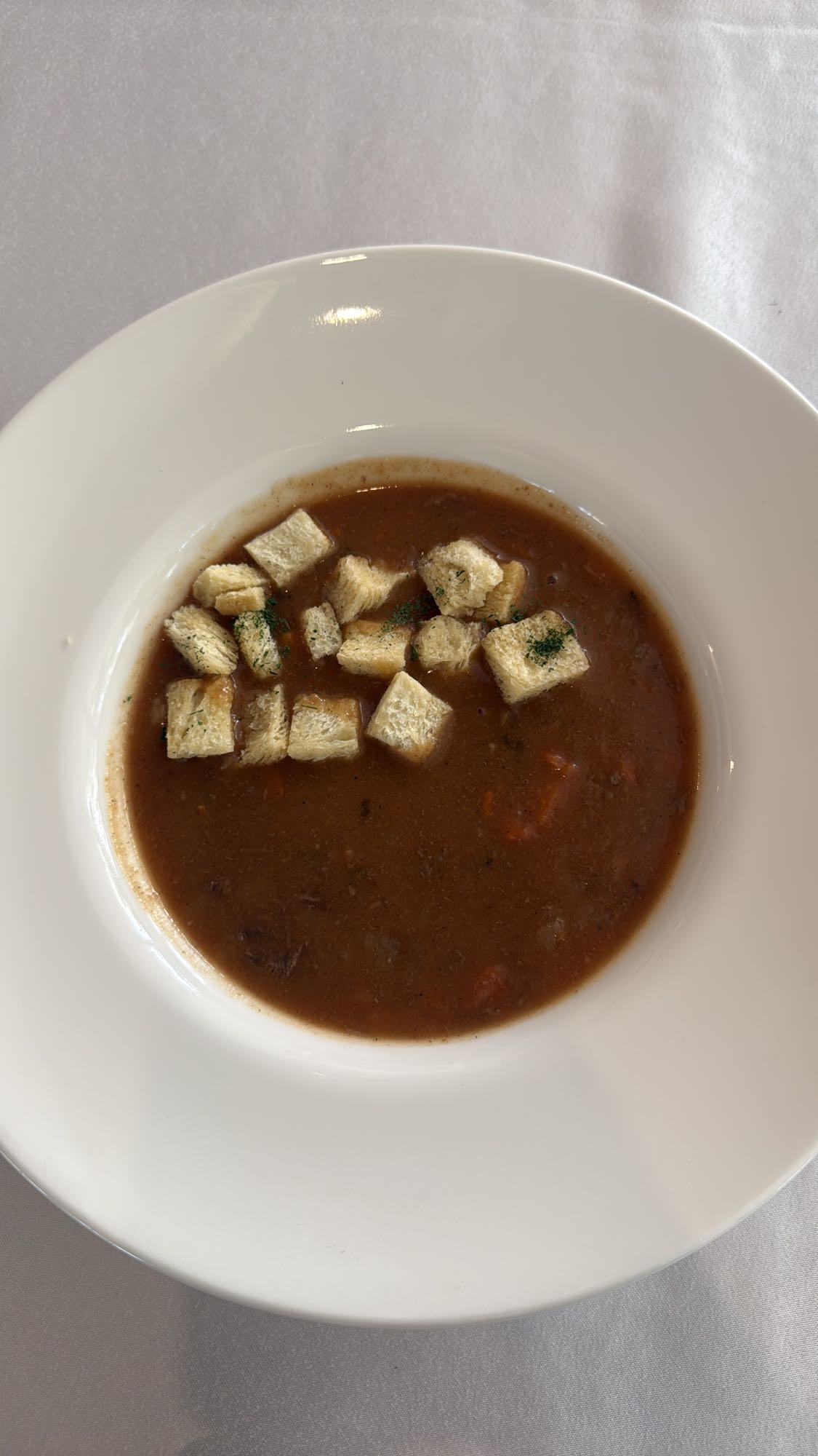 Crouton Veggie Soup