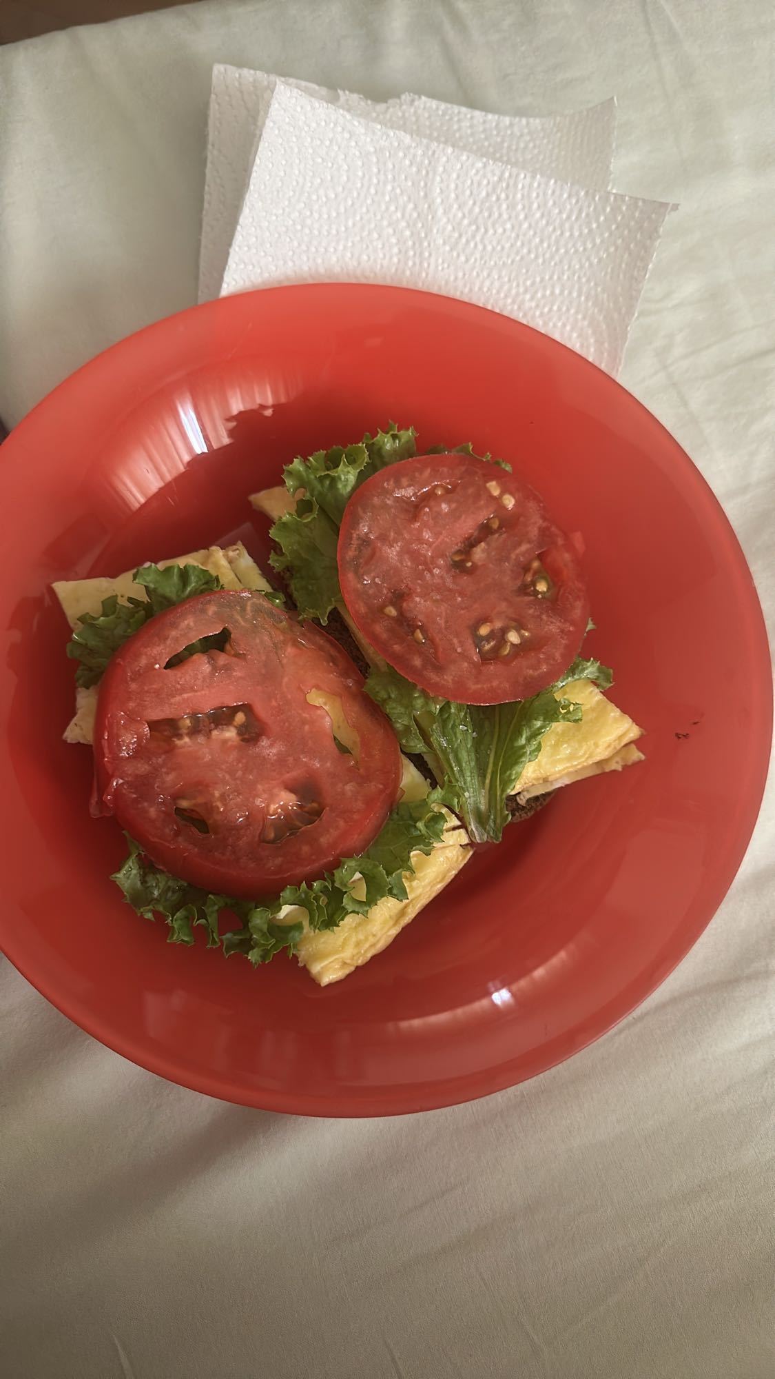 Tomato Egg Lettuce Sandwich