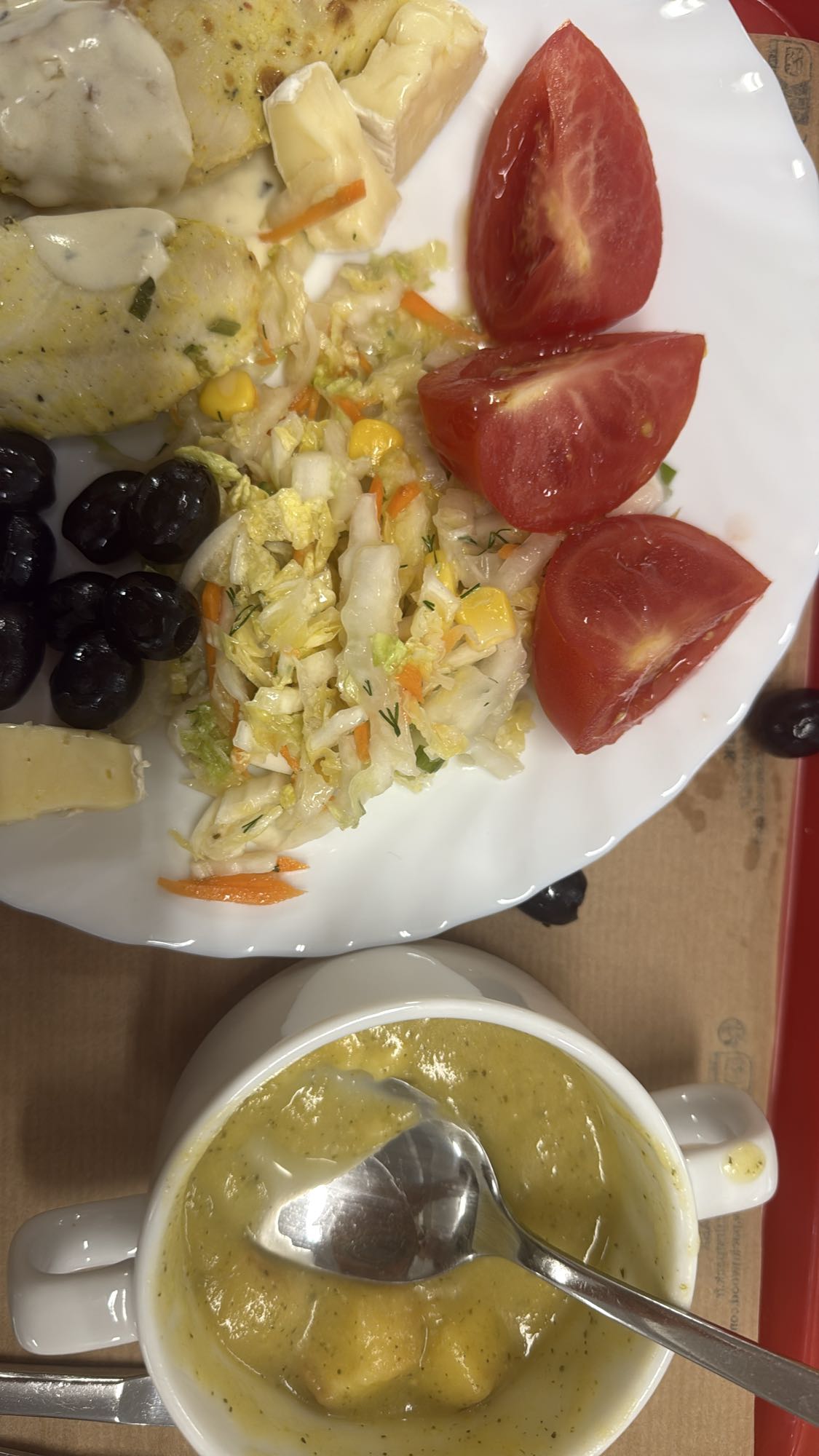 Piept pui cu legume și supă