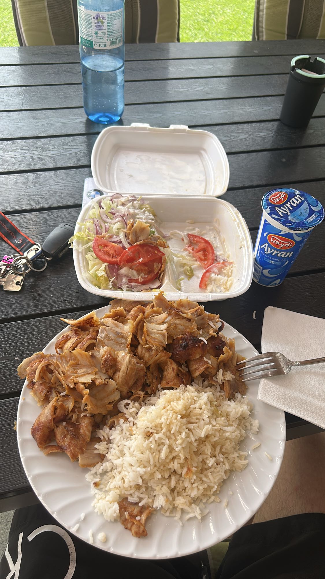 Döner mit Reis & Salat