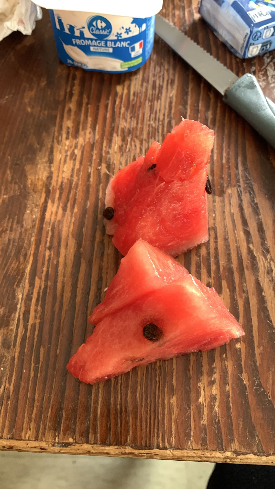 Pastèque et fromage blanc