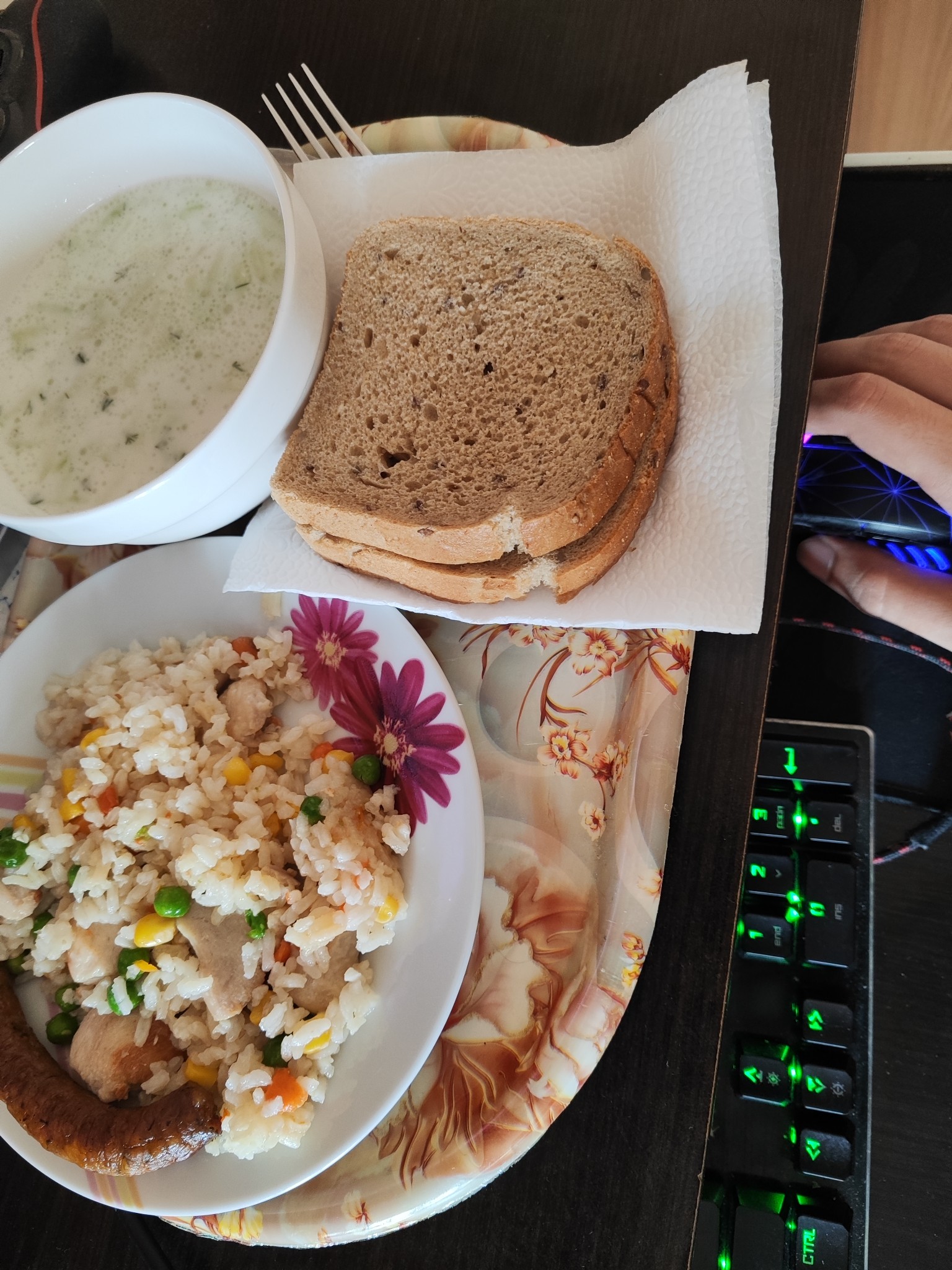 Rice Veggie Plate & Soup