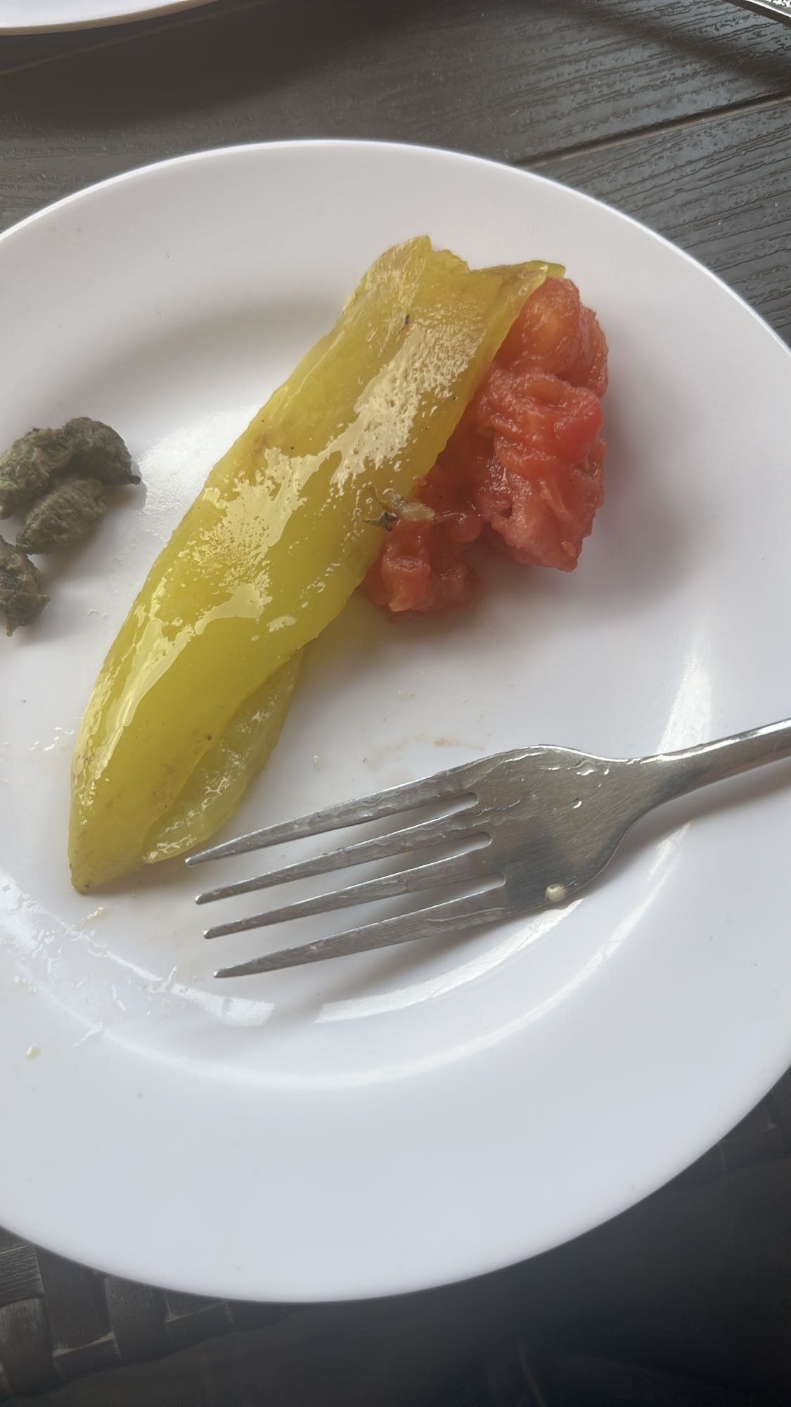 Pickled pepper and tomato plate
