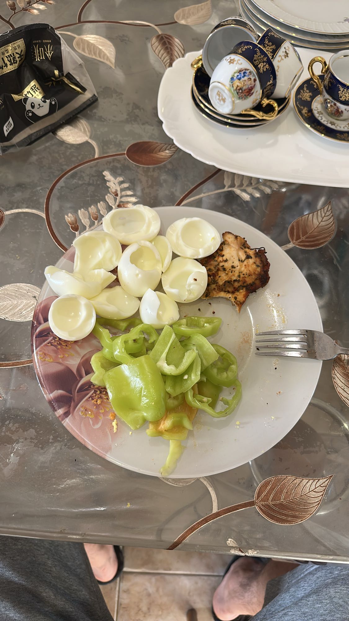 Egg Whites, Chicken, Peppers