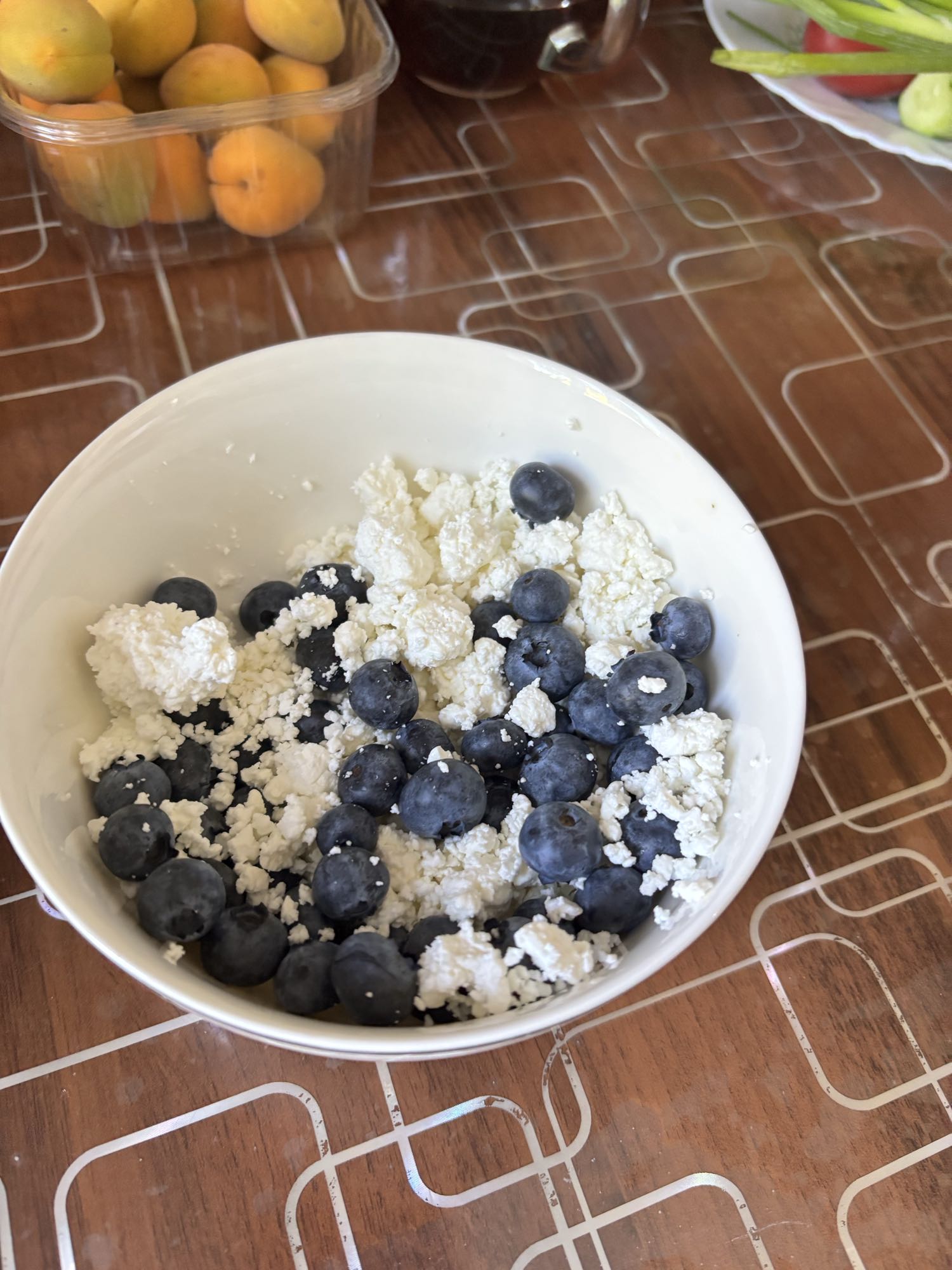 творог с черникой