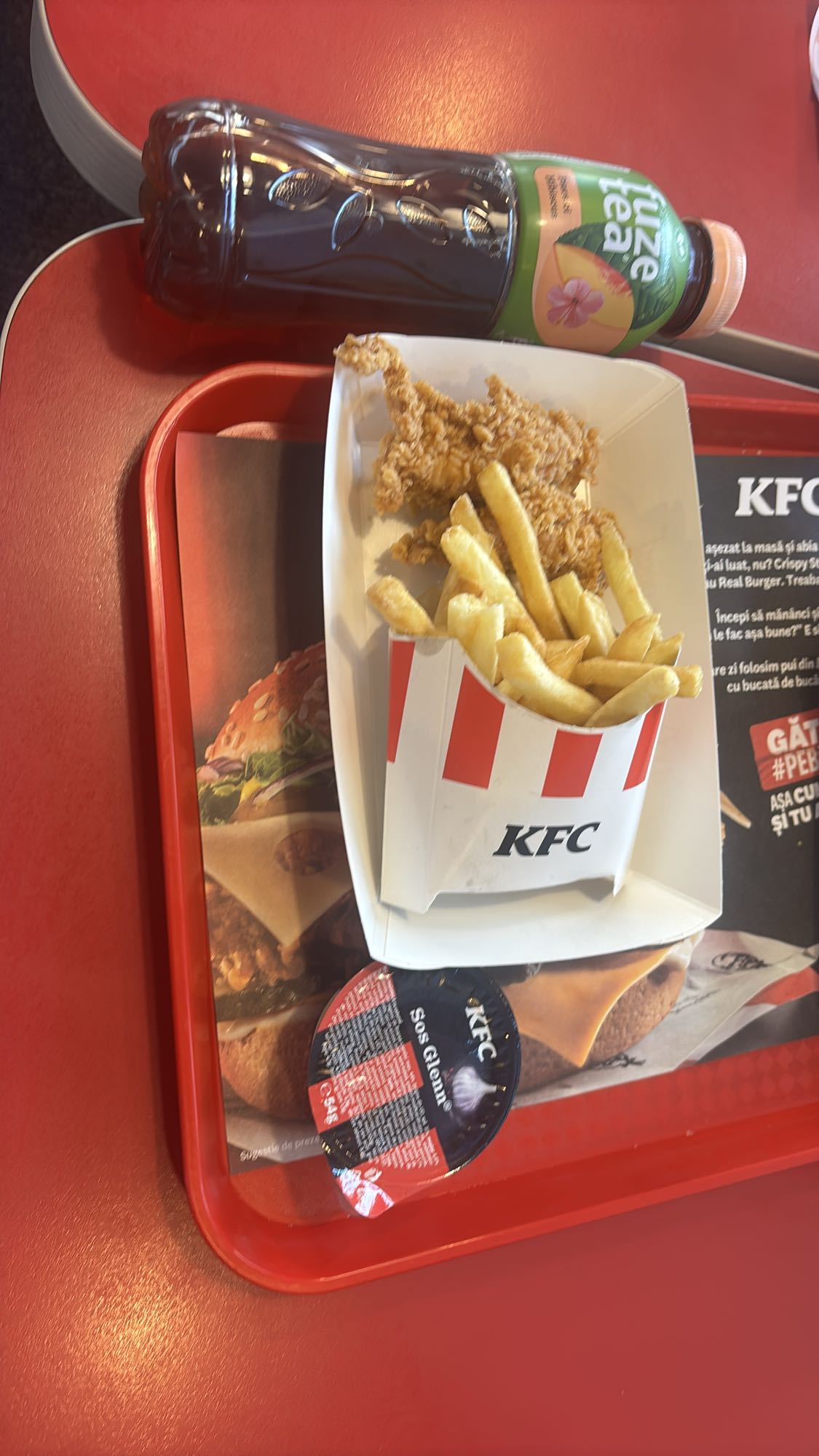 KFC Chicken, Fries & Iced Tea