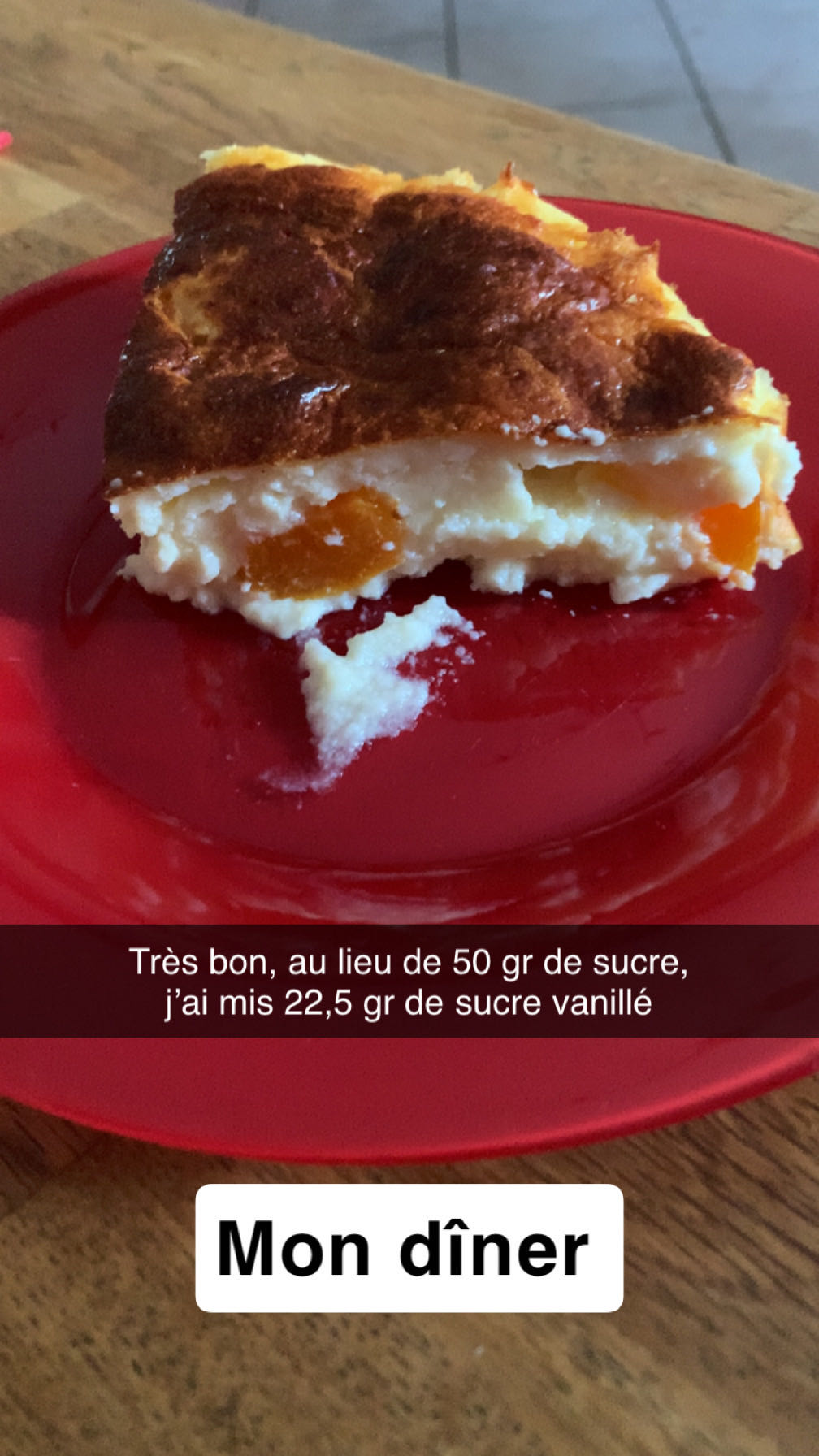 Gâteau fromage blanc abricot