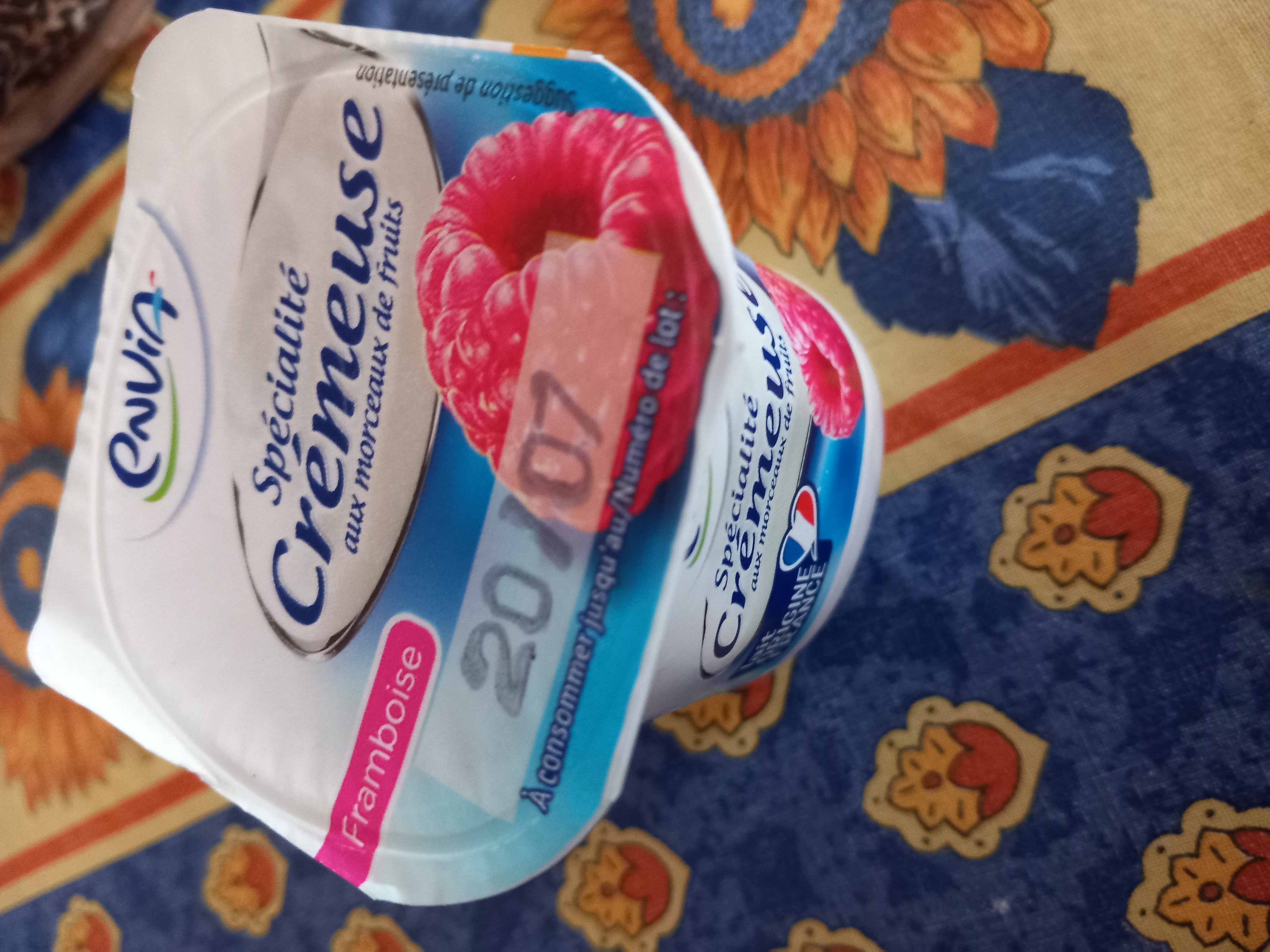 Yaourt framboise crémeux