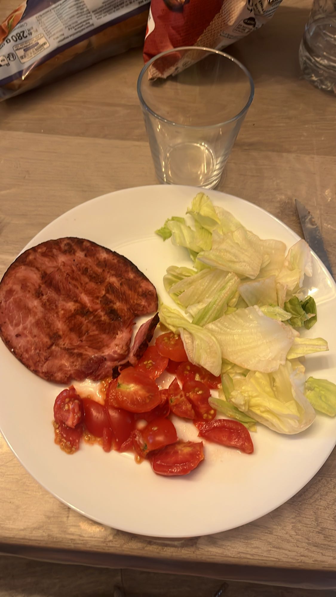 Jambon avec salade