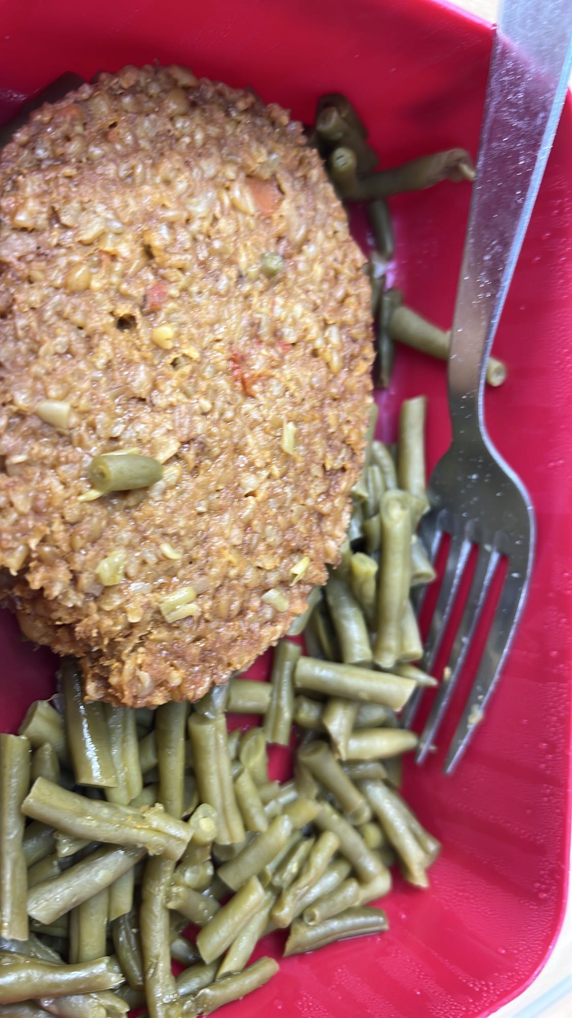 Galette et haricots verts