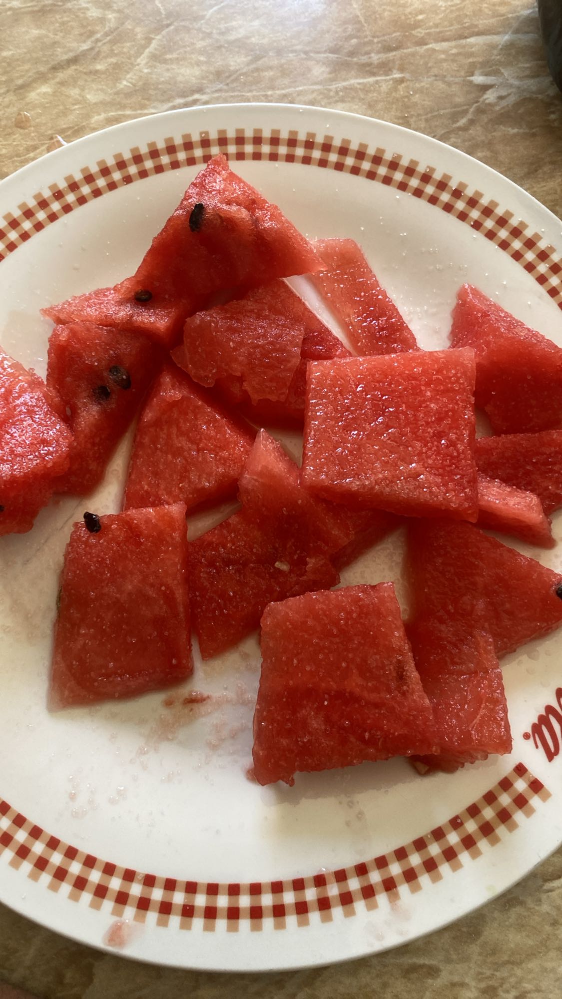 Sandía en trozos