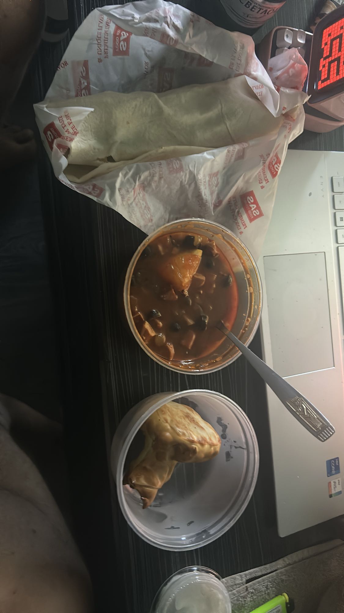 Wrap, soup, and pastry