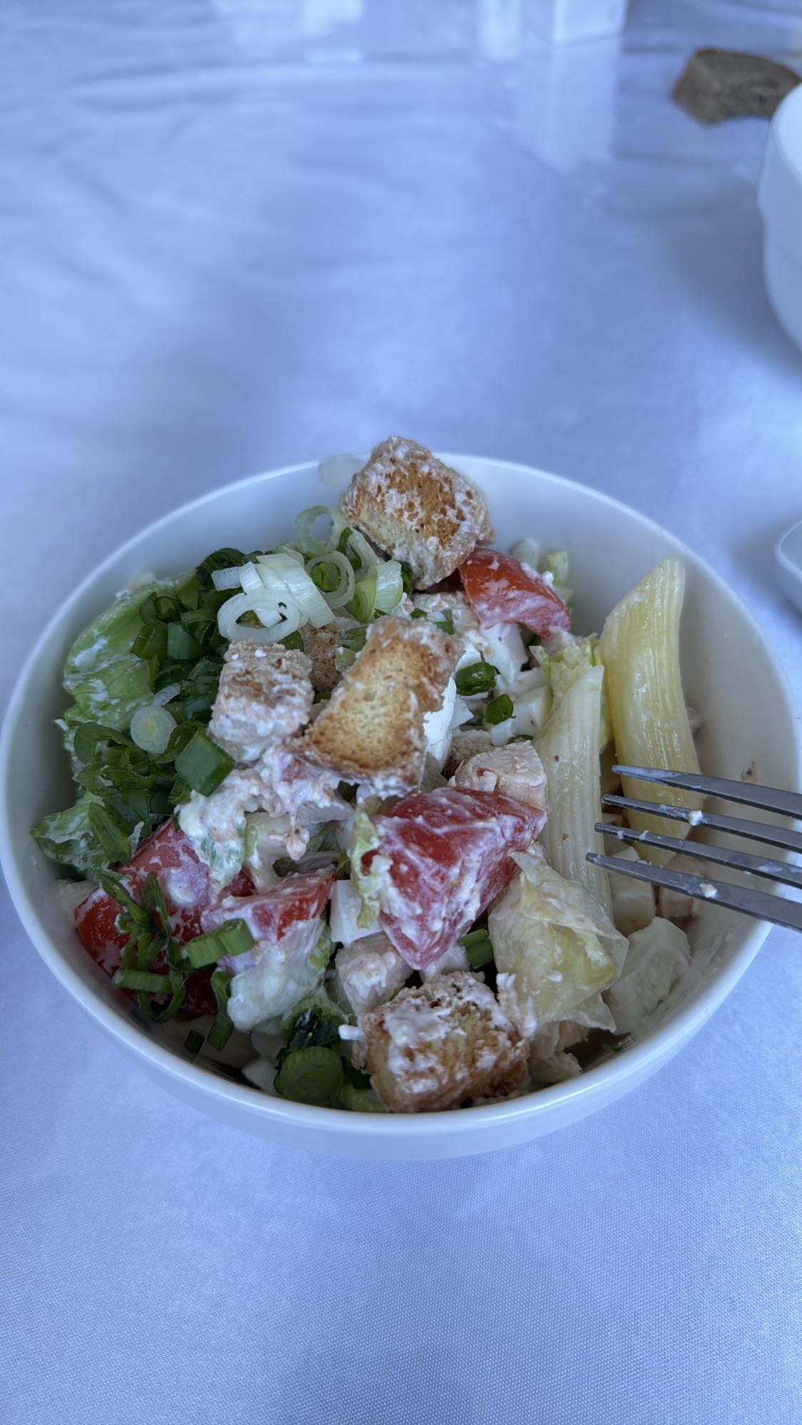 Куриный салат с макаронами