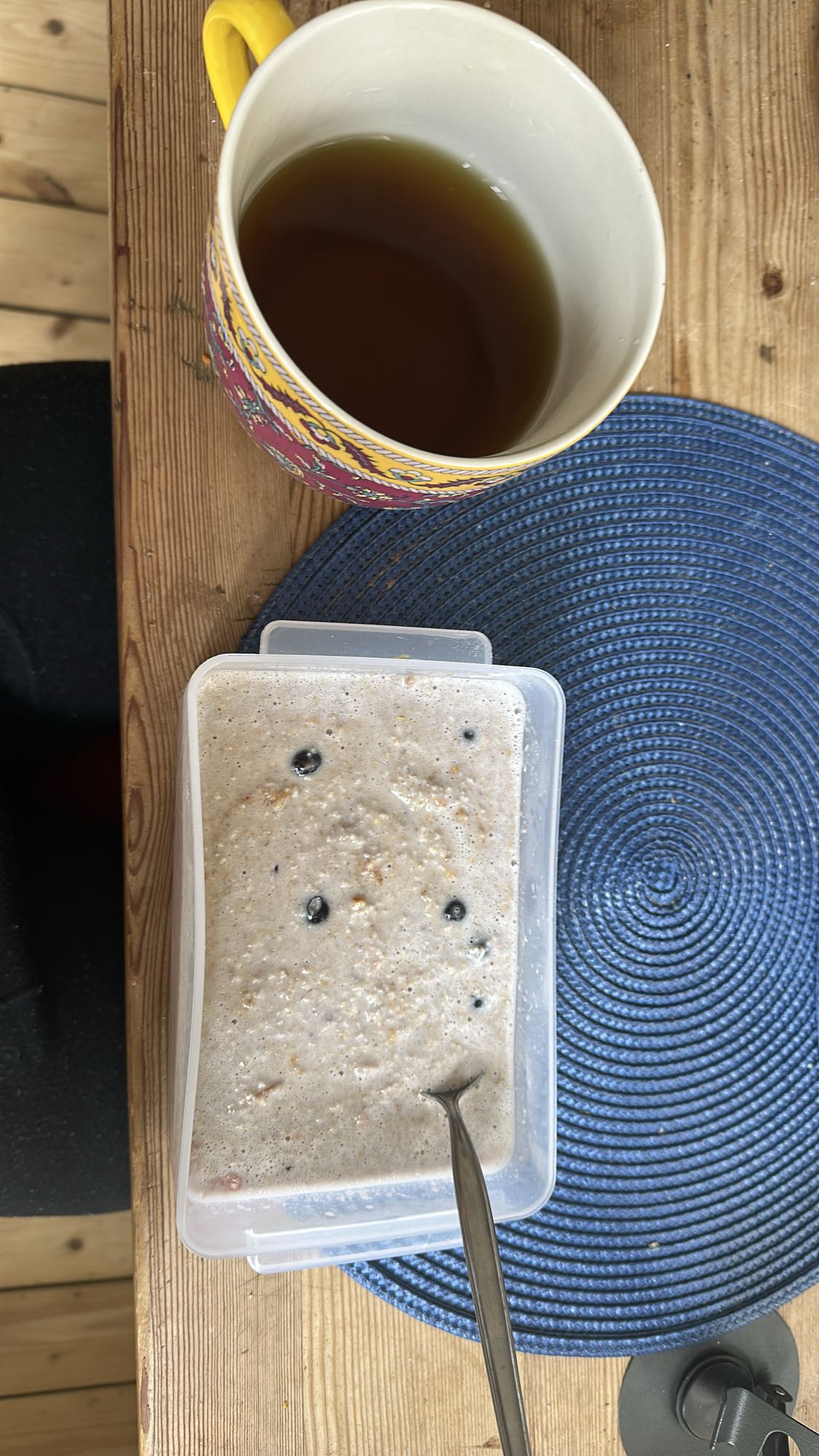 Havregrynsgröt med blåbär