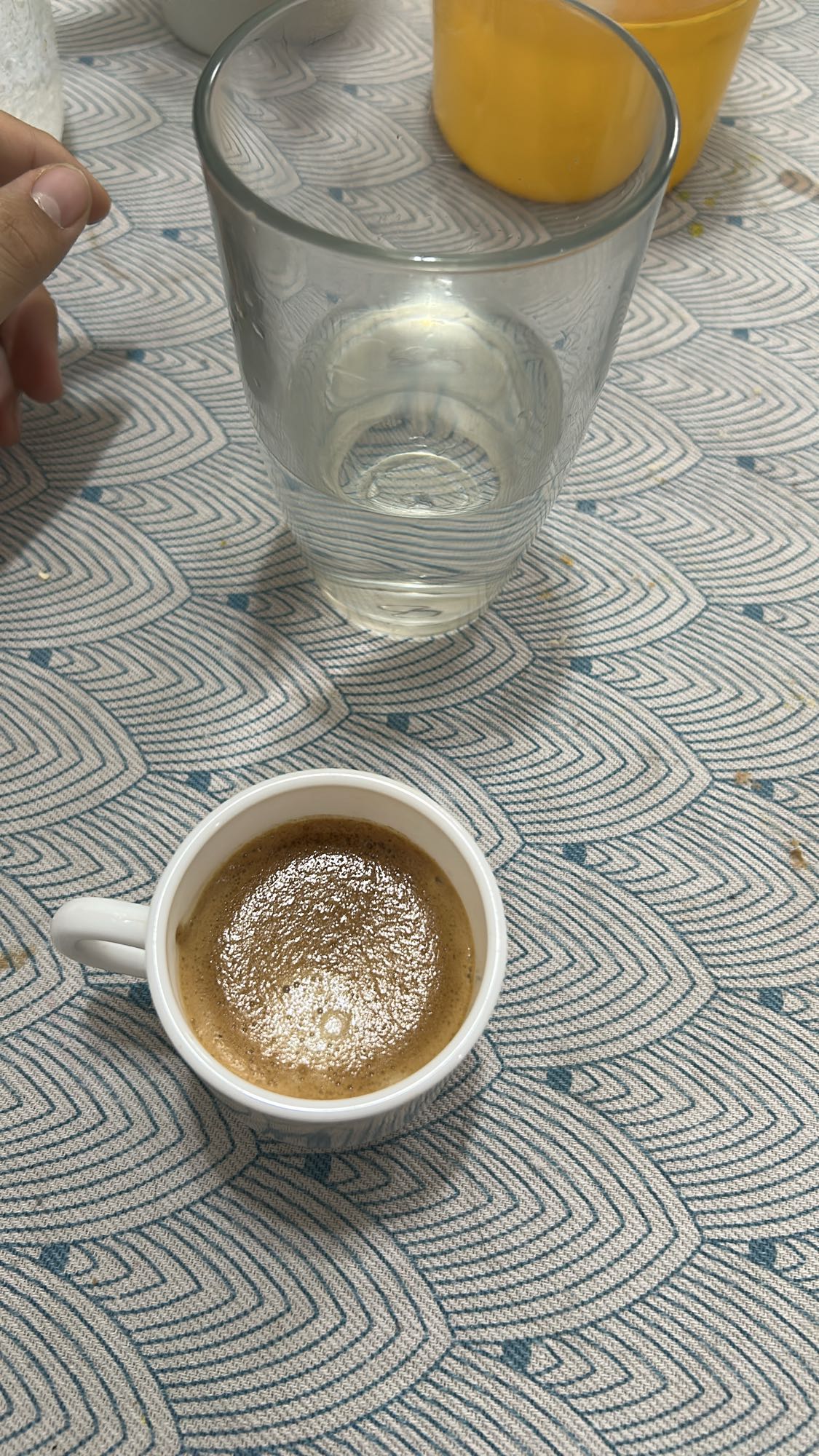 Espresso and water