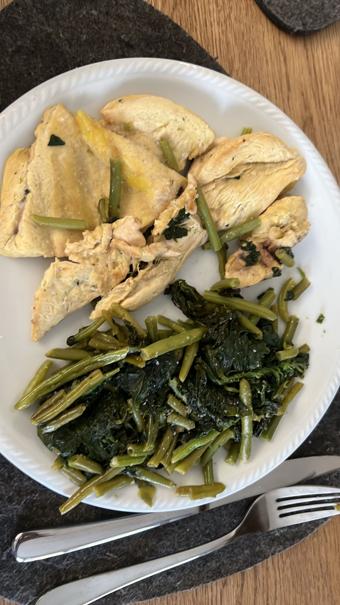 Tavuk ve Ispanak Yemeği