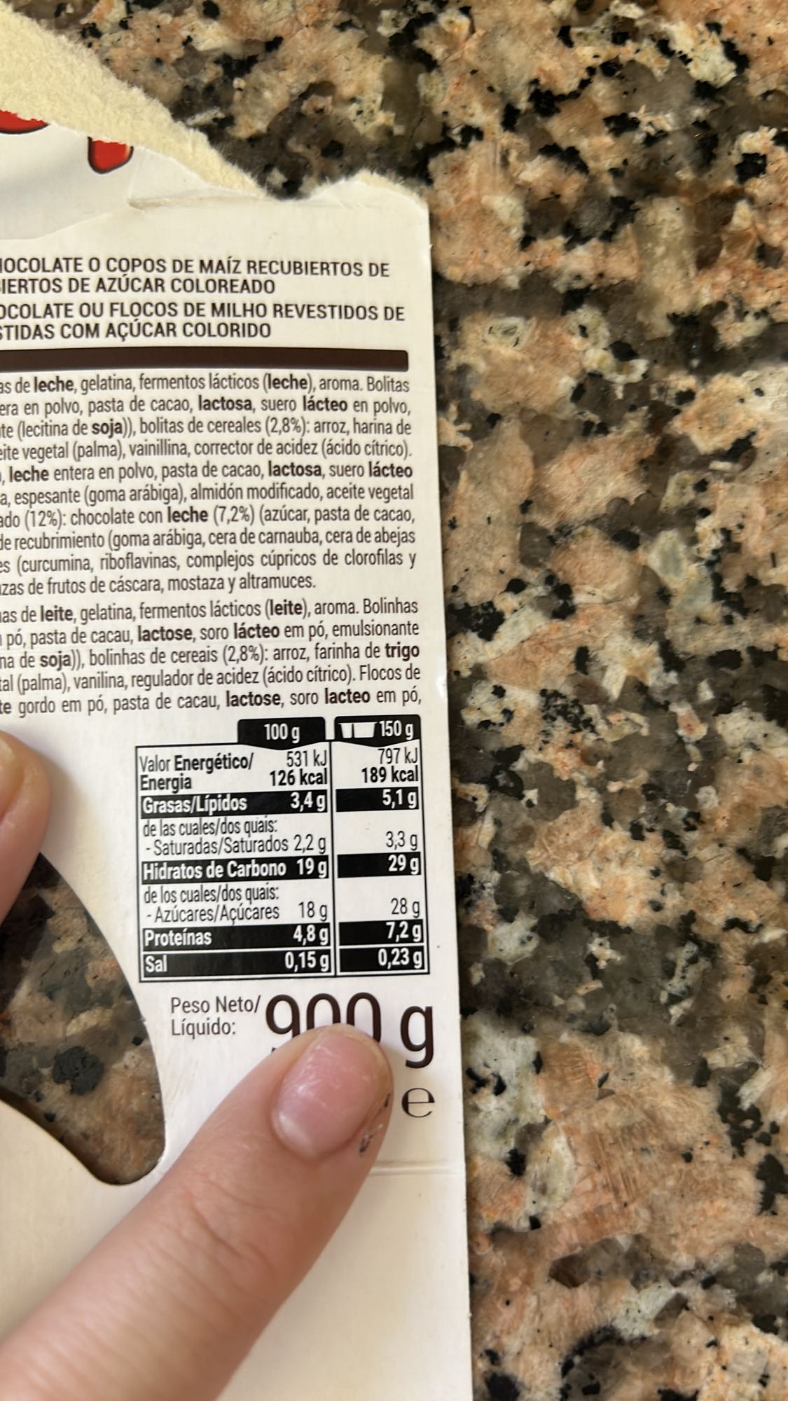 Cereal con chocolate