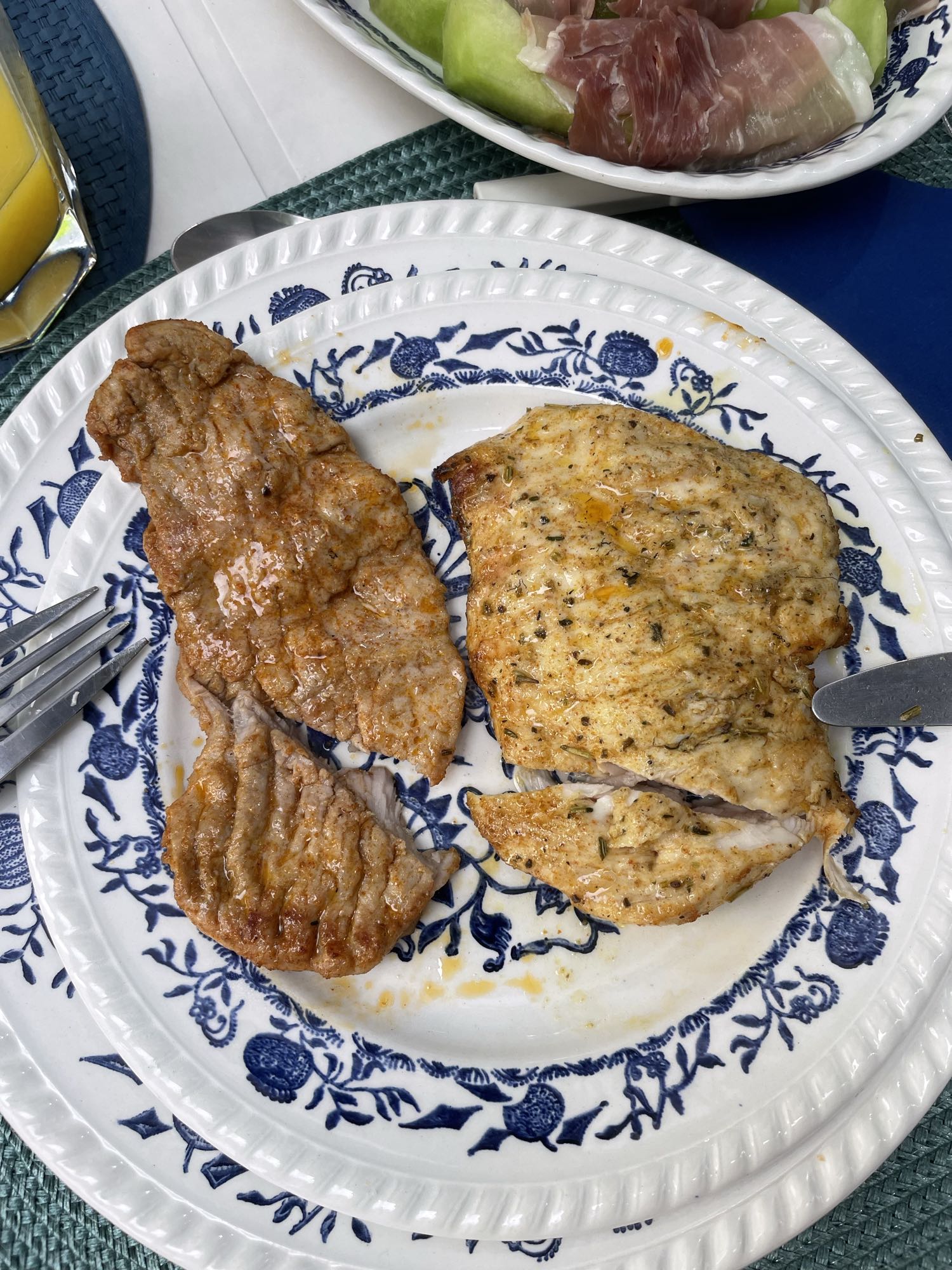 Grillowana pierś i schab