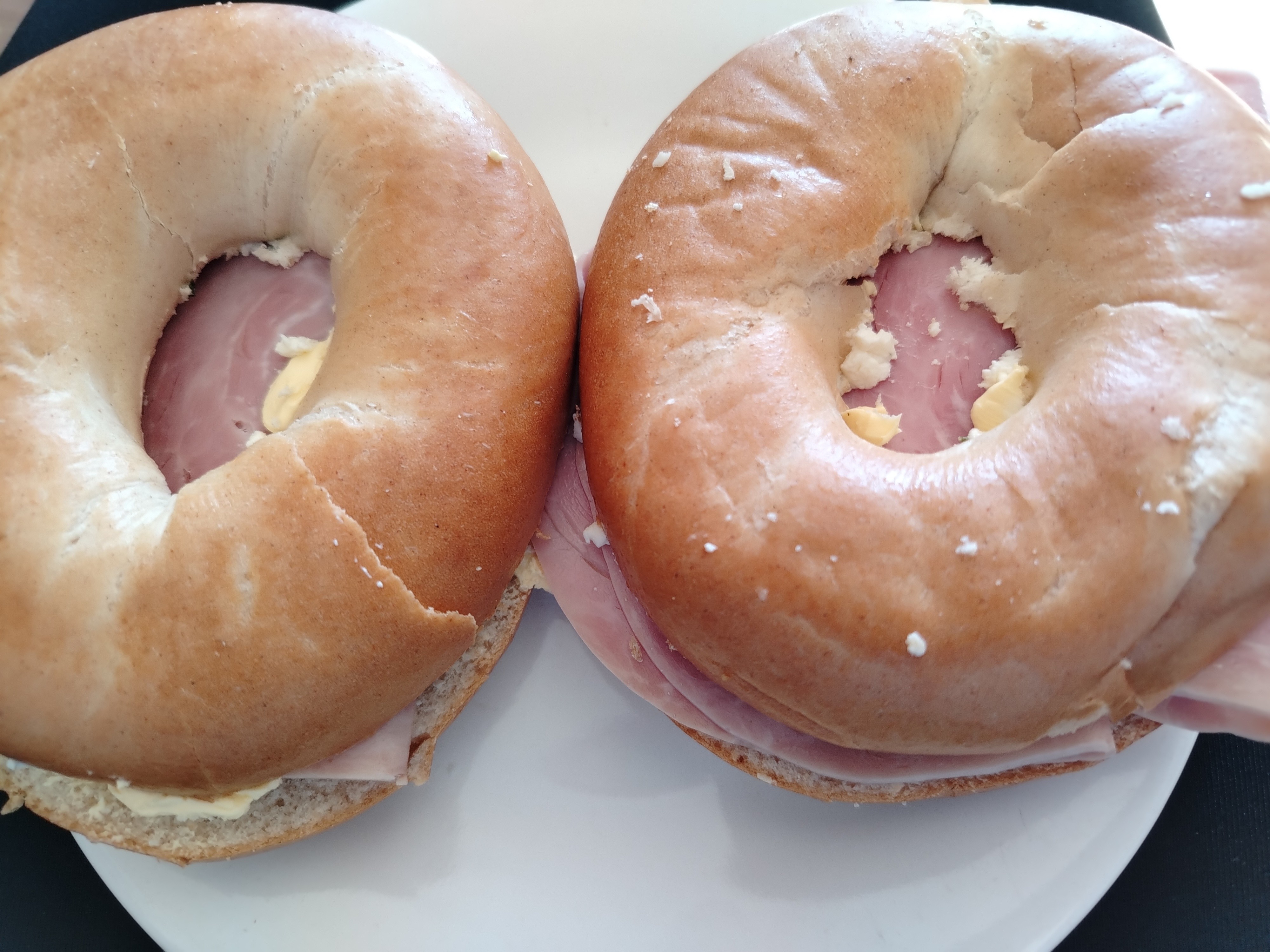 Ham Bagel Sandwiches