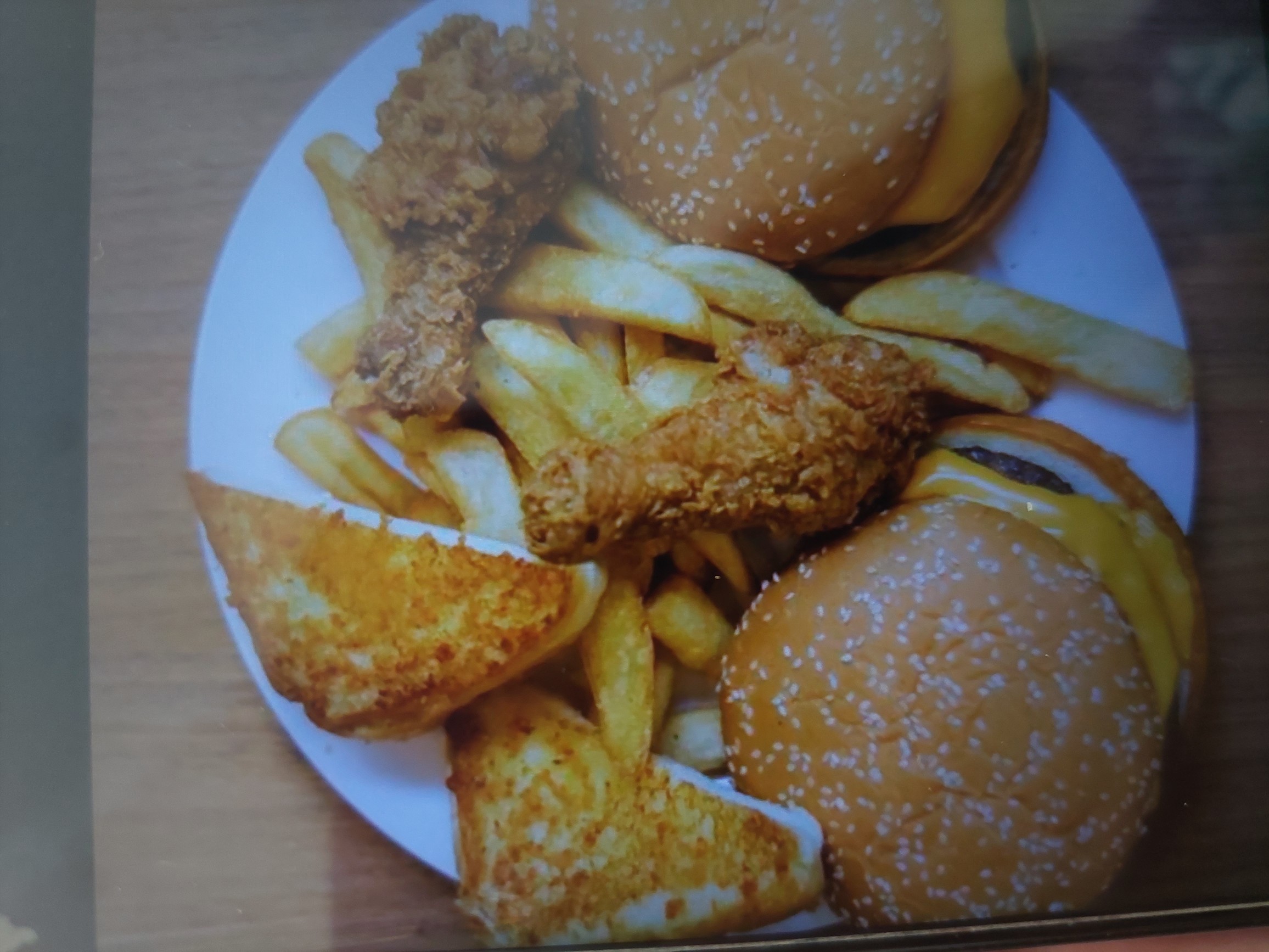 Burger and Fried Combo