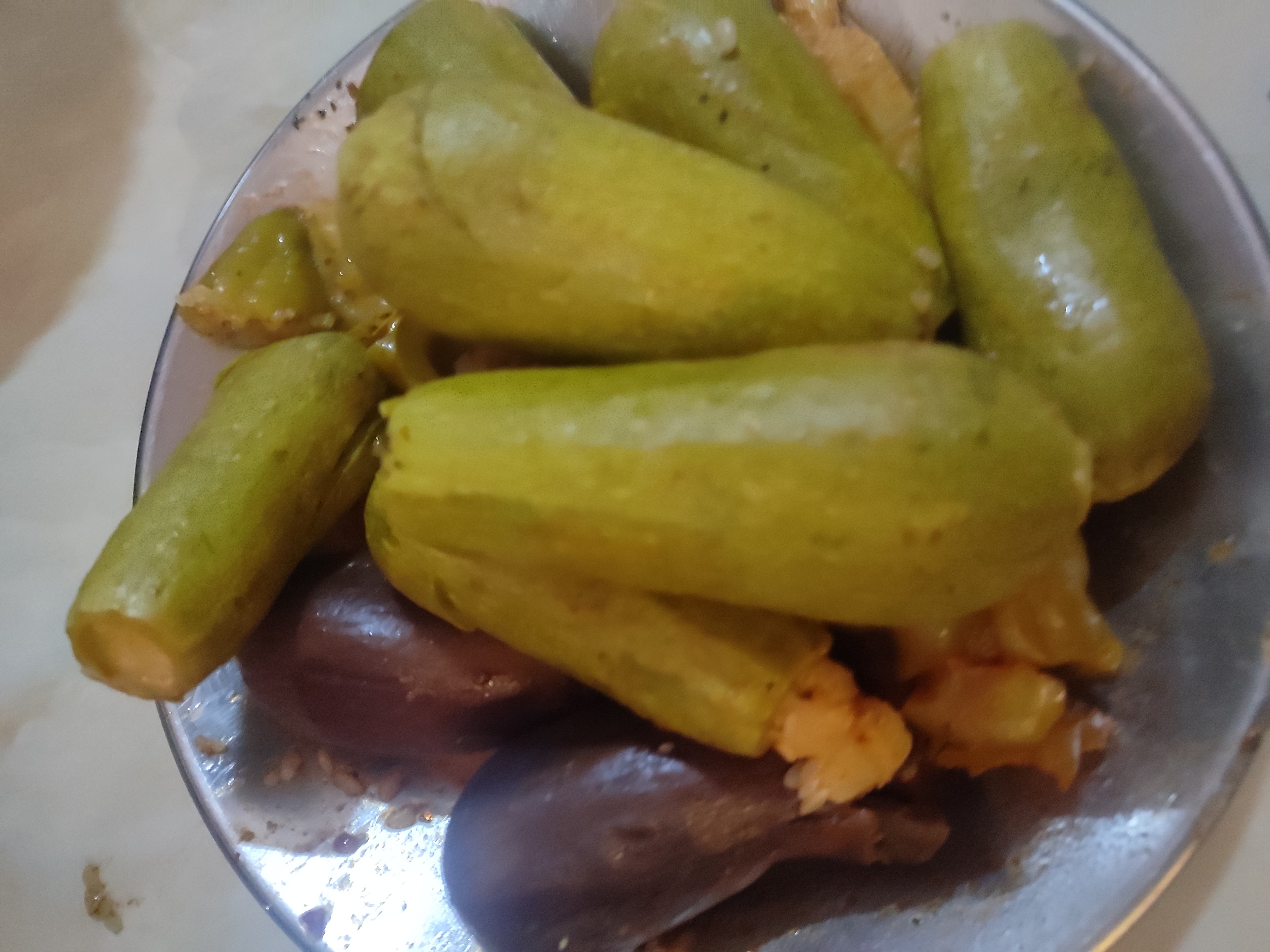 Stuffed zucchini and eggplant