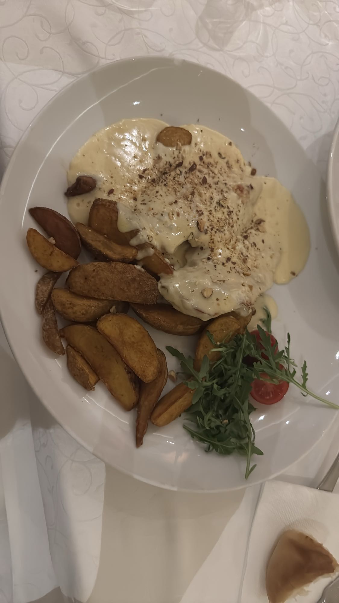 Tavuklu kremalı patates