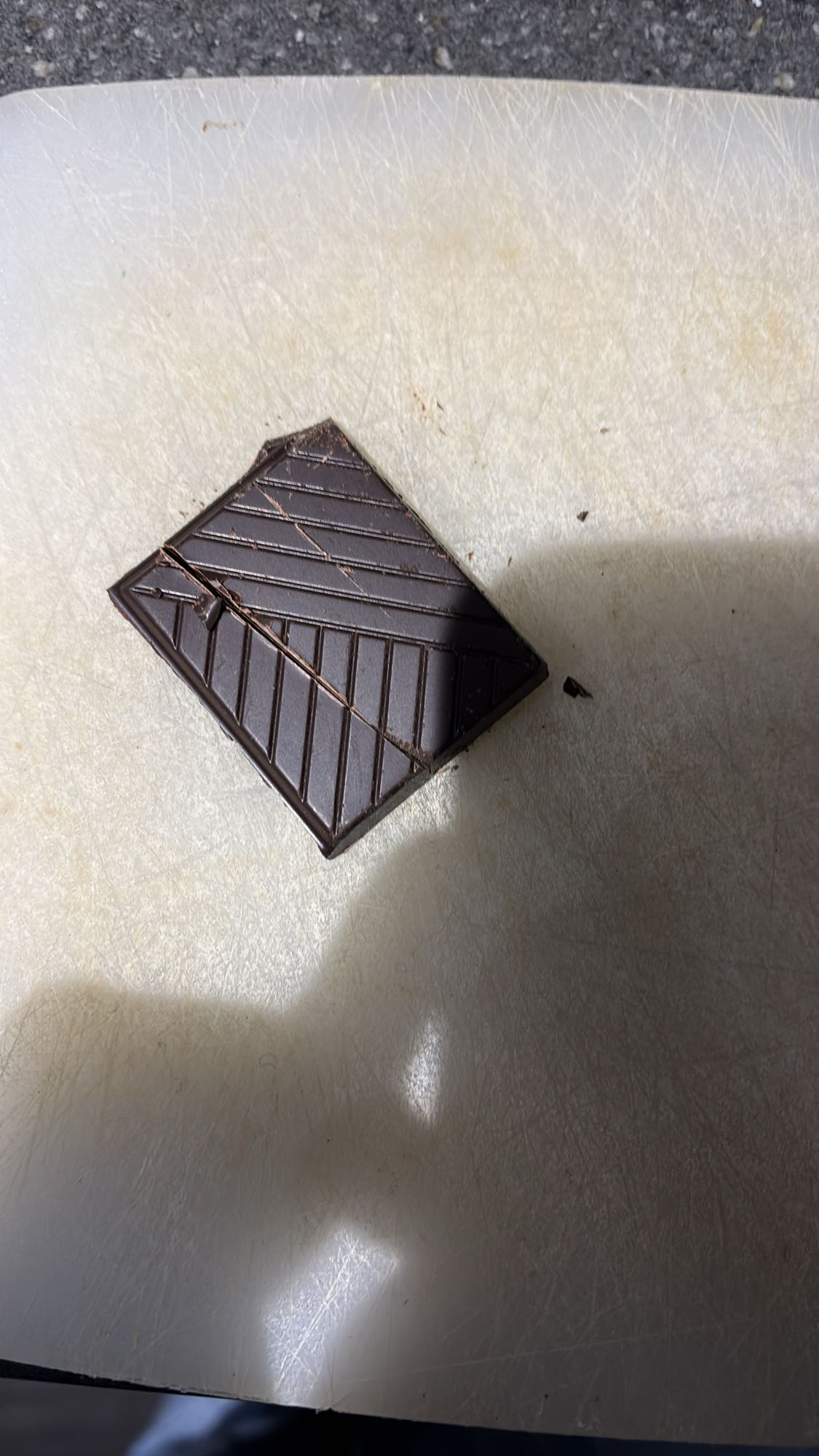 Carré de chocolat noir