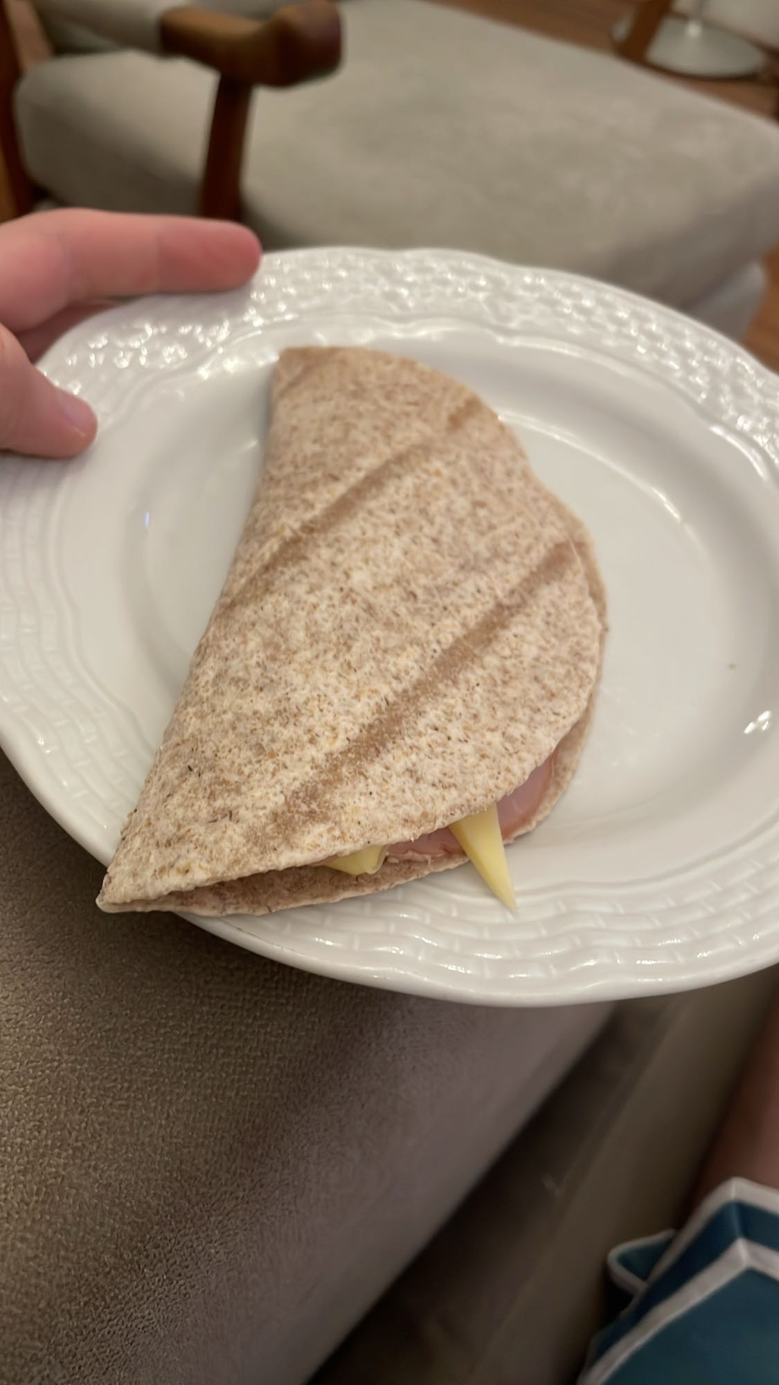 Wrap integral de jamón y queso