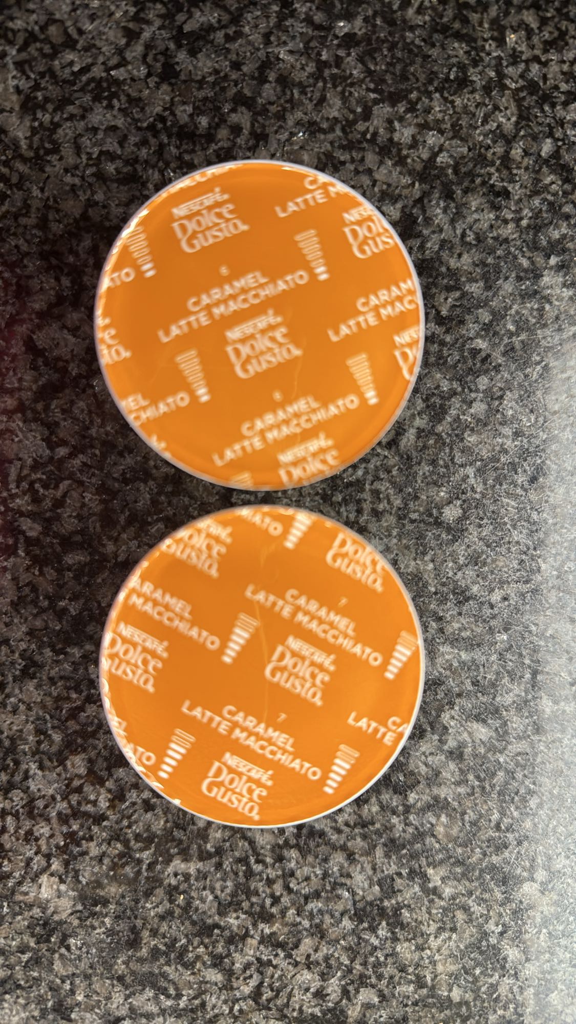 Caramel latte macchiato cups