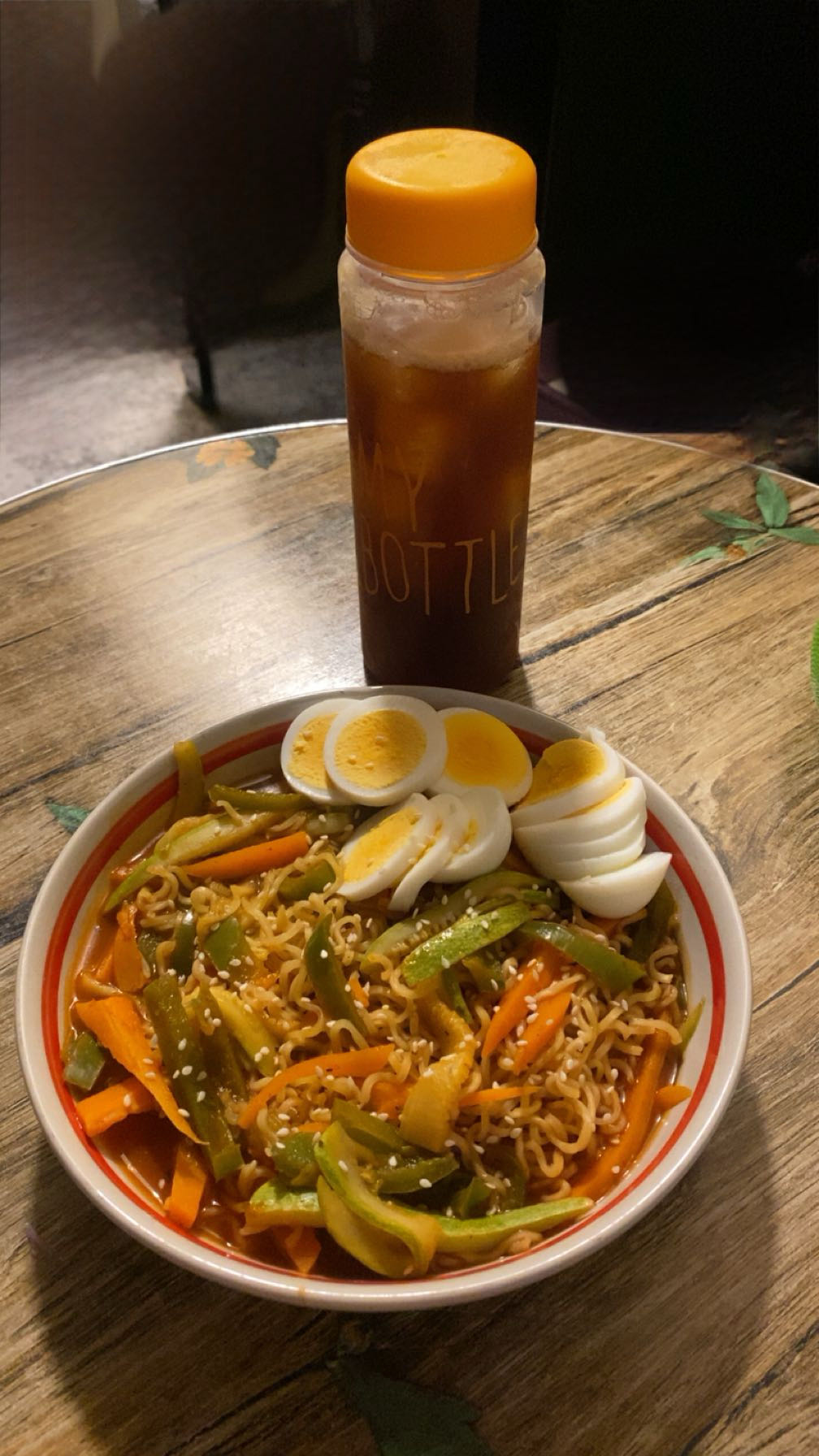 Veggie ramen with egg